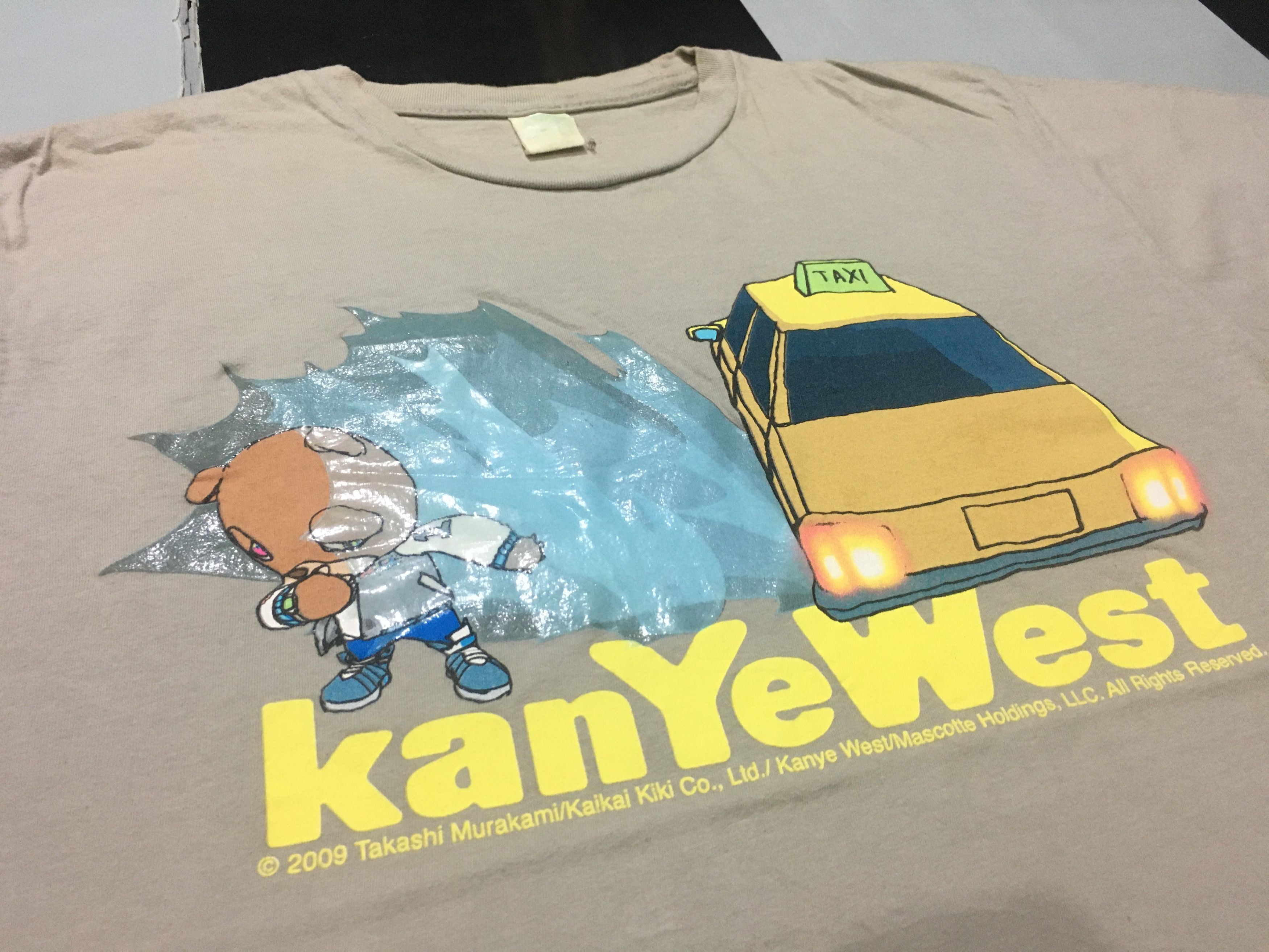 Kanye West × Rap Tees × Takashi Murakami 🔥 Rare Vintage Kanye West Shirt Graduation Bear Taxi 2009 Size US M / EU 48-50 / 2 - 1 Thumbnail