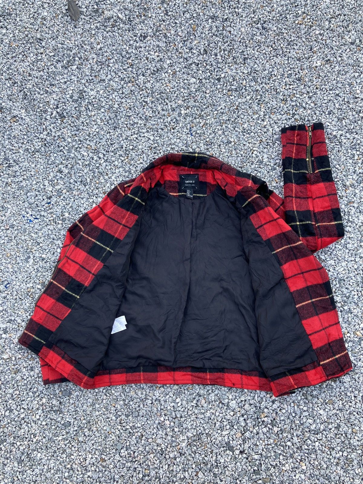 Forever 21 ⭐️BIDDING OFFER⭐️ PUNK CHECKERED WOOL DOUBLE COLLAR JACKET Size US M / EU 48-50 / 2 - 2 Thumbnail
