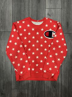 Supreme Stars Crewneck Red | Grailed