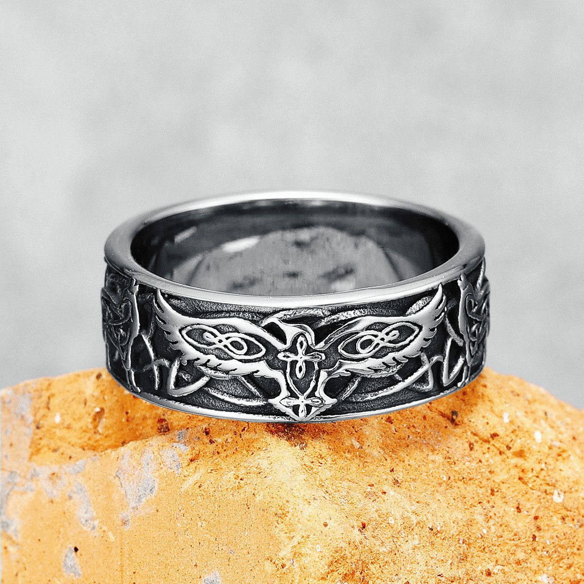 Jewelry 316L Stainless Steel Phoenix Ring Size ONE SIZE - 3 Thumbnail
