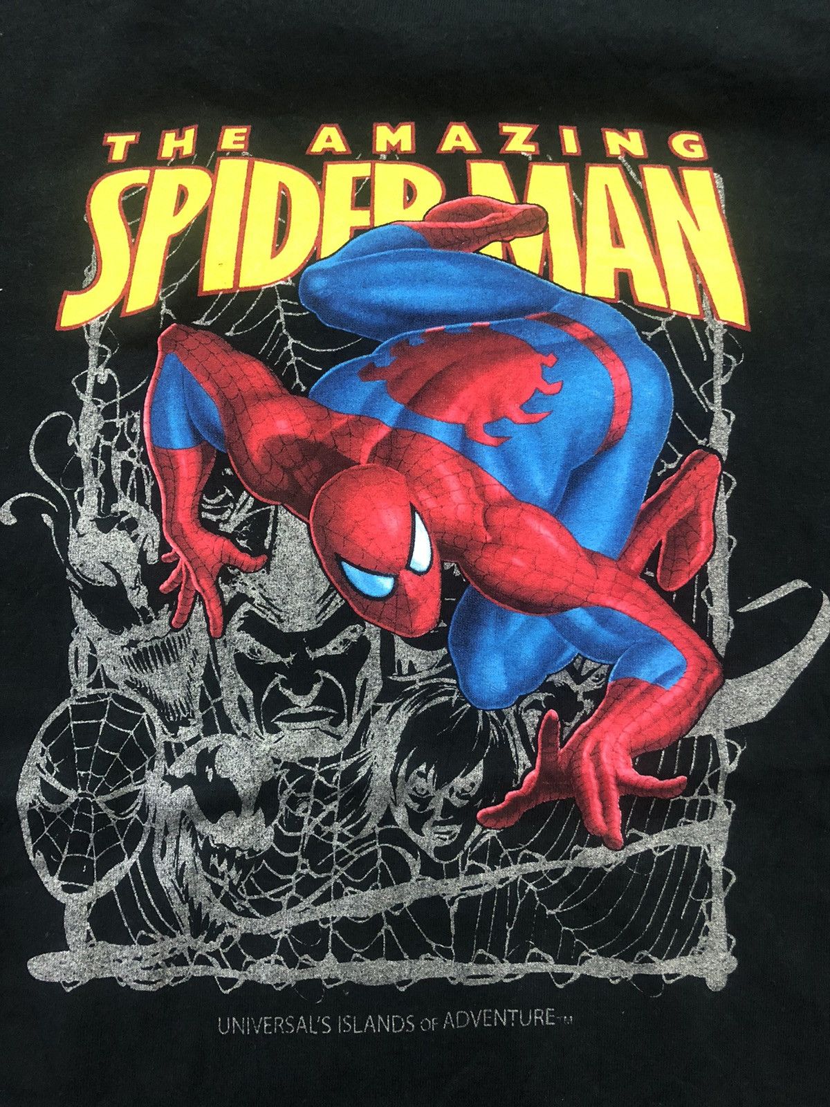 image of Marvel Comics x Movie Vintage The Amazing Spiderman Marvel Character in Black, Men's (Size Small)