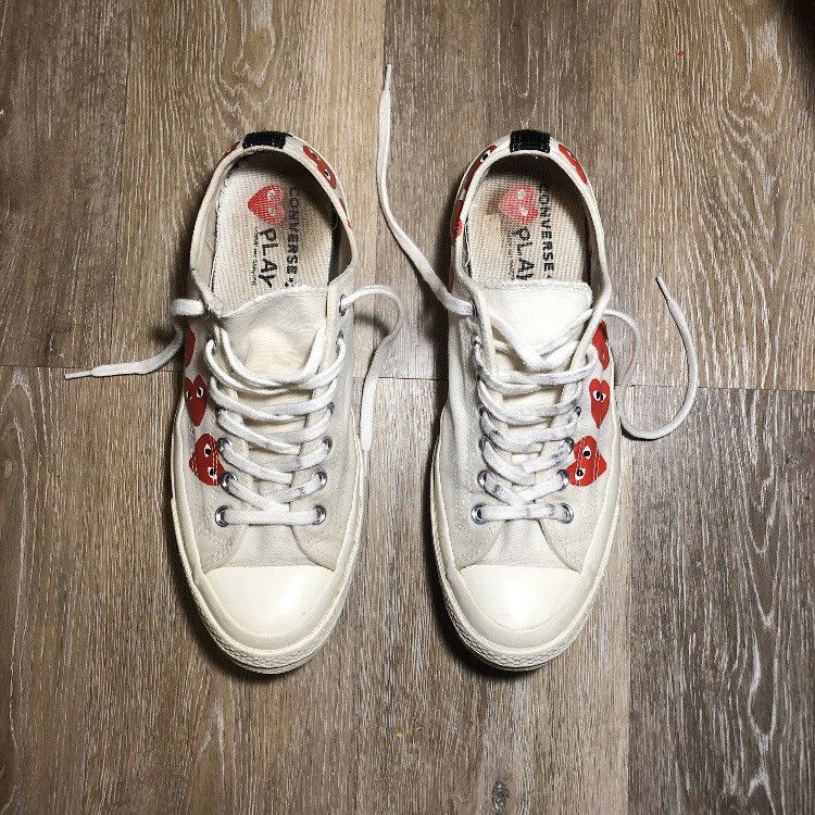 Comme des Garcons × Converse Comme Des Garcons Chuck 70 Low Top Multi Heart Size US 9 / EU 42 - 5 Thumbnail
