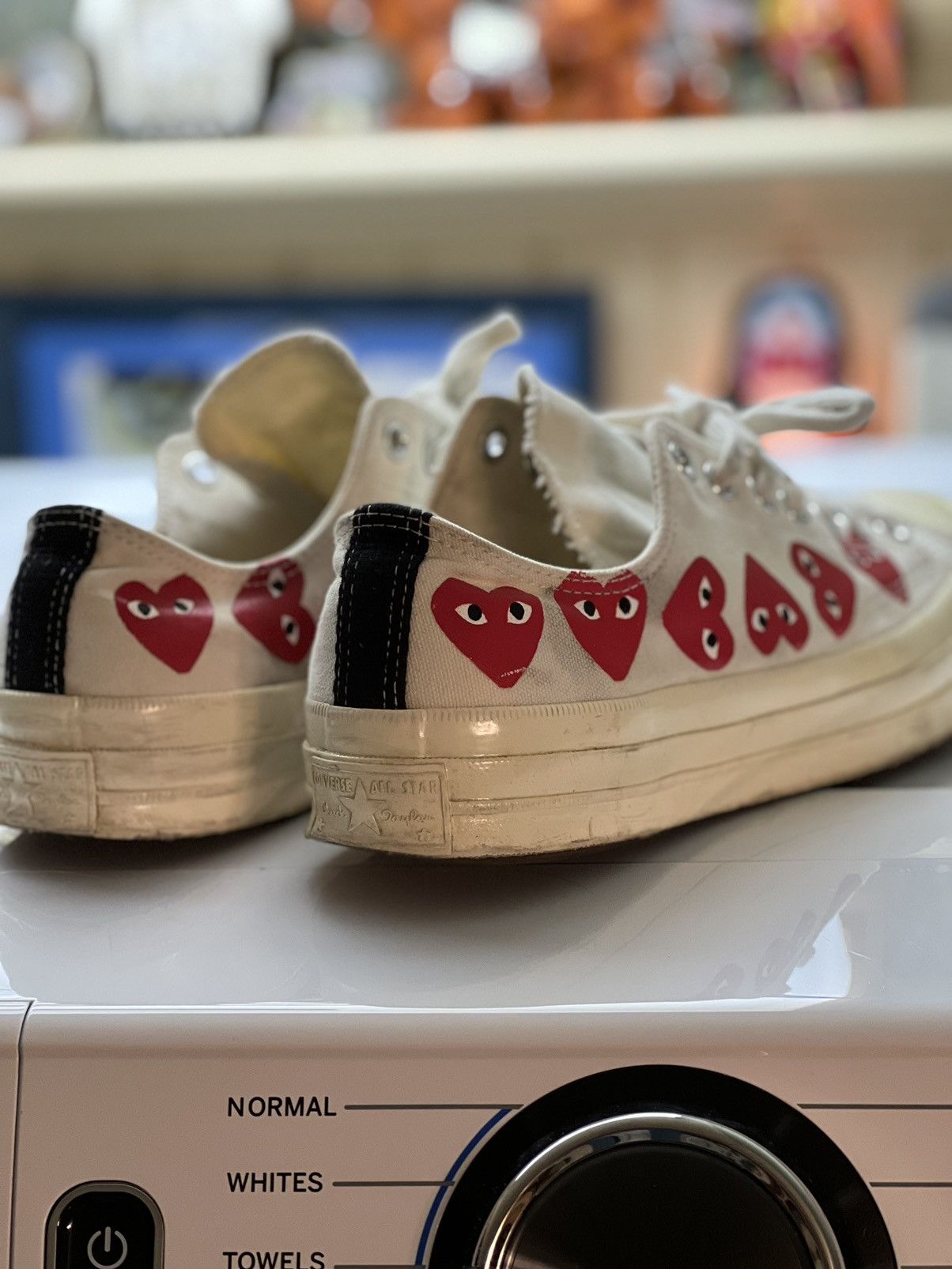 Comme des Garcons × Converse Comme Des Garcons Chuck 70 Low Top Multi Heart Size US 9 / EU 42 - 4 Thumbnail