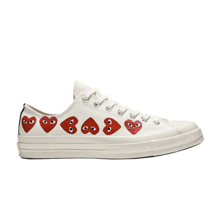 Comme des Garcons × Converse Comme Des Garcons Chuck 70 Low Top Multi Heart Size US 9 / EU 42 - 11 Thumbnail