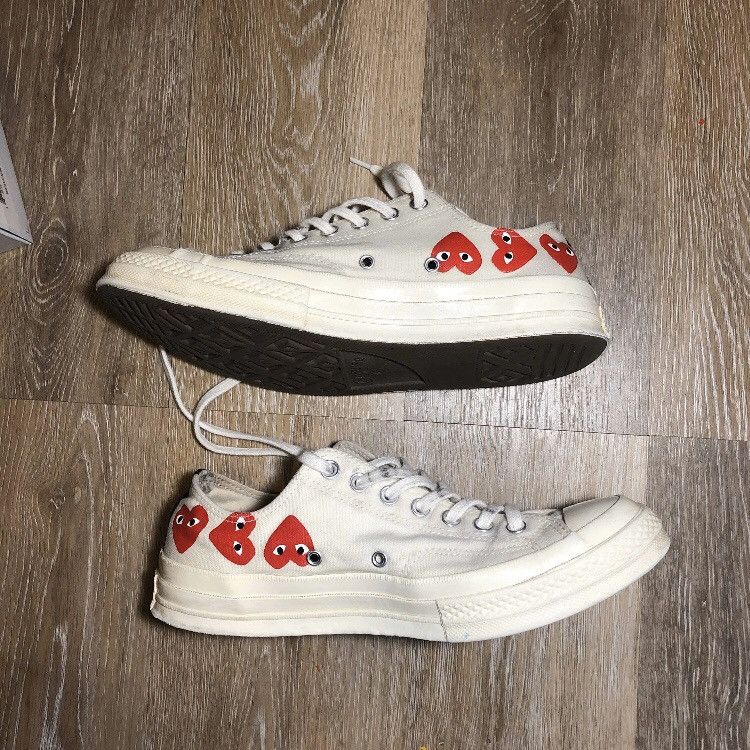 Comme des Garcons × Converse Comme Des Garcons Chuck 70 Low Top Multi Heart Size US 9 / EU 42 - 8 Thumbnail
