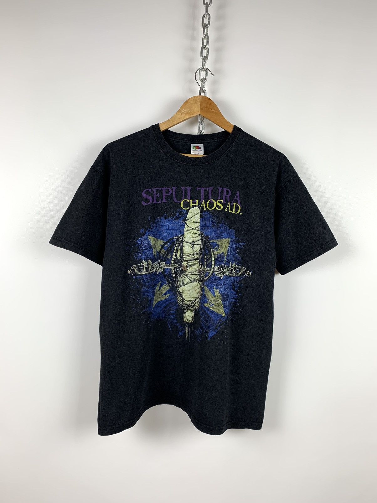 Band Tees Vintage Sepultura Chaos A.D. 30 Years Travis Style T-Shirt Size US L / EU 52-54 / 3 - 1 Thumbnail