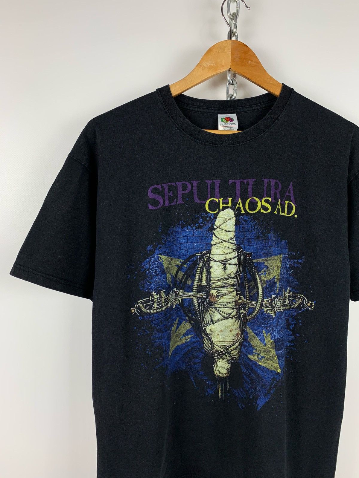 Band Tees Vintage Sepultura Chaos A.D. 30 Years Travis Style T-Shirt Size US L / EU 52-54 / 3 - 4 Thumbnail