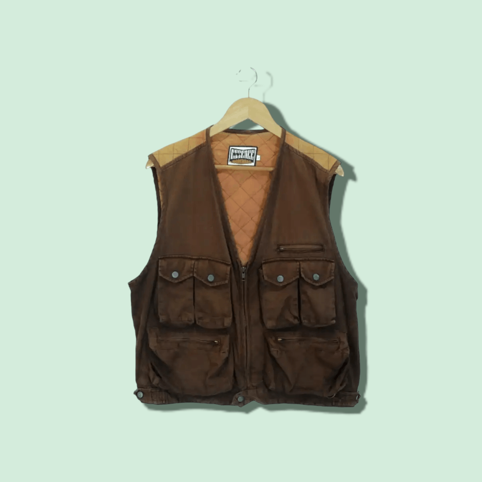 Japanese Brand 90's ESSENCE Tactical Fishing Multipocket Vest Jacket Size US L / EU 52-54 / 3 - 1 Thumbnail