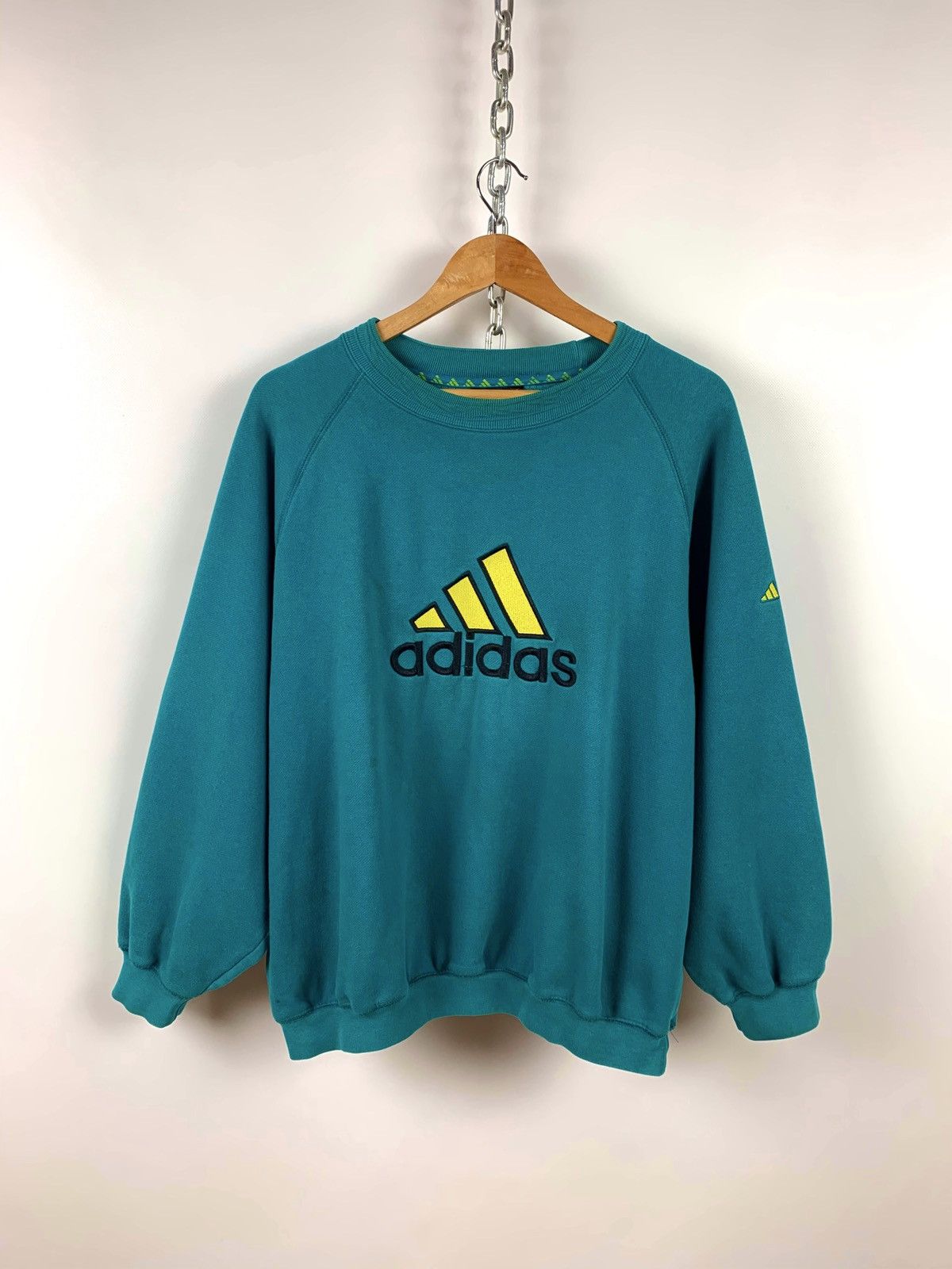 Adidas 90s Vintage Adidas Big Logo Equipment Style Sweatshirt Size US M / EU 48-50 / 2 - 1 Thumbnail