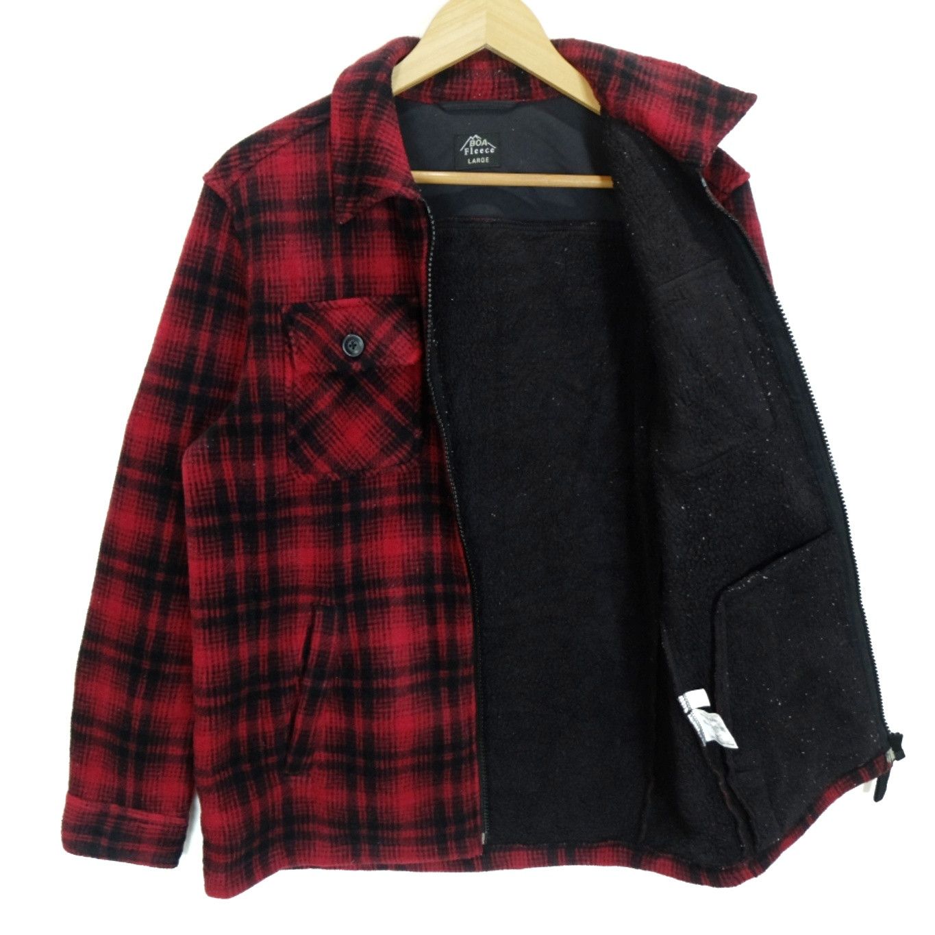 Uniqlo Vintage 2000's UNIQLO Flannel Cowboy Fluffy Fleece Jacket Size US M / EU 48-50 / 2 - 3 Thumbnail