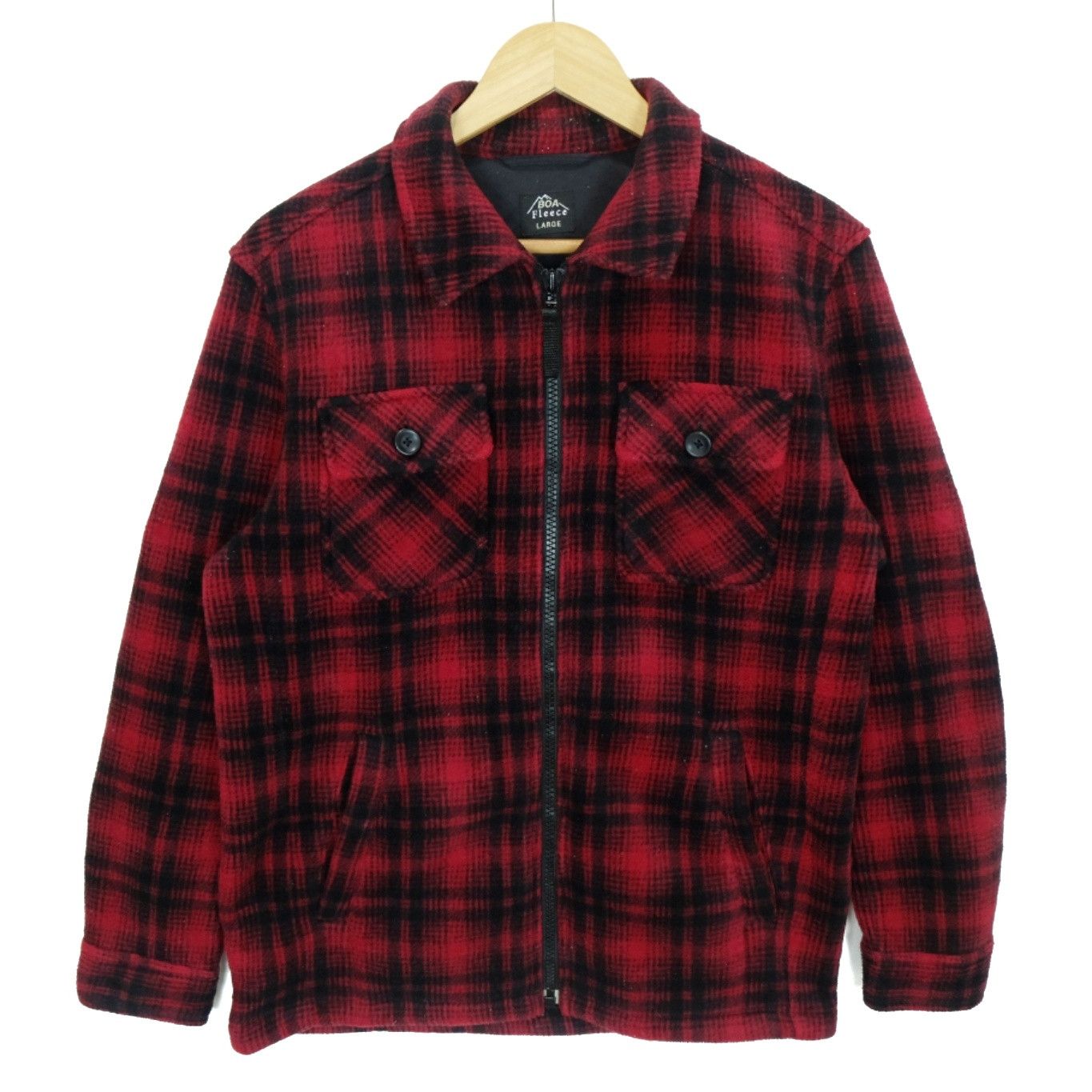 Uniqlo Vintage 2000's UNIQLO Flannel Cowboy Fluffy Fleece Jacket Size US M / EU 48-50 / 2 - 2 Thumbnail