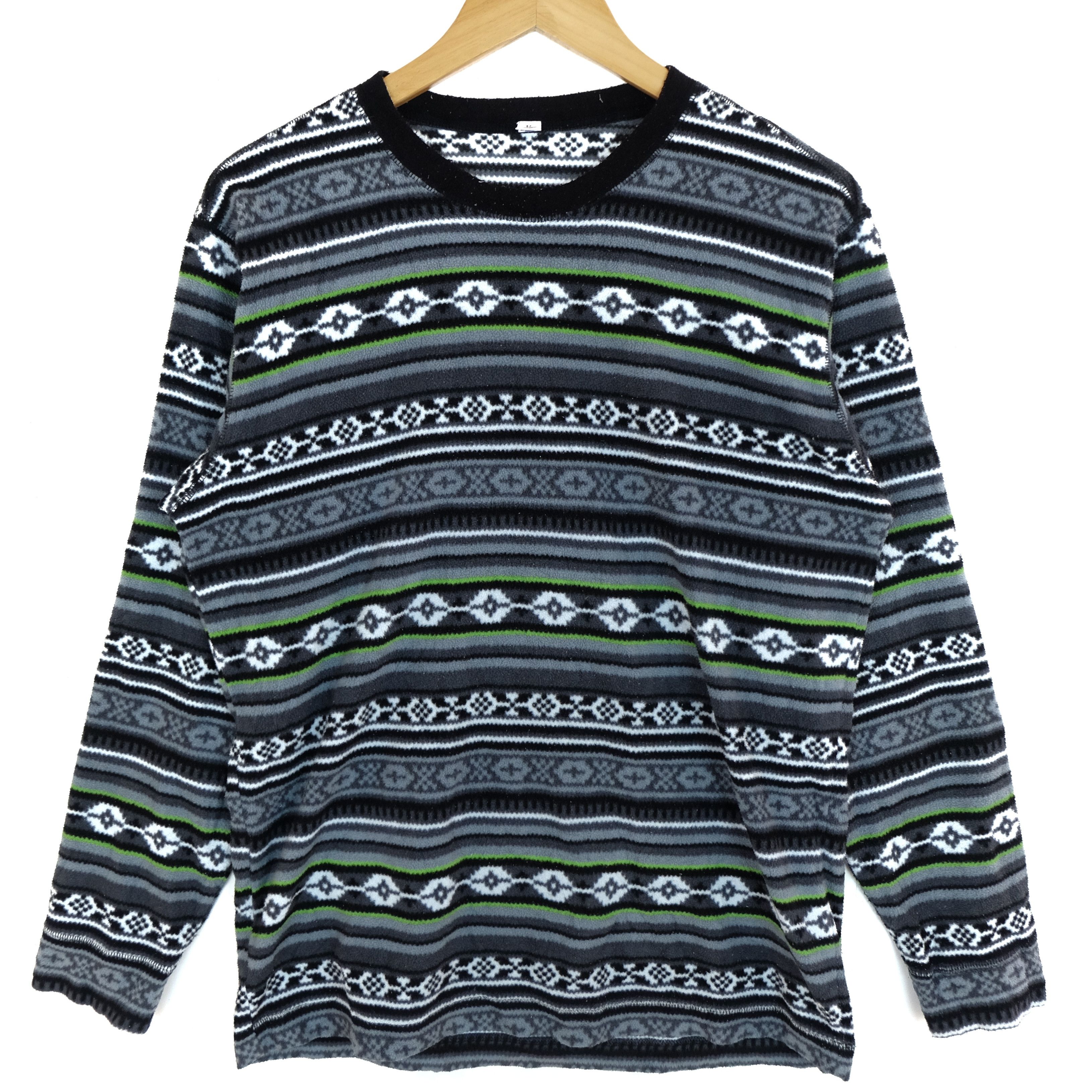 Japanese Brand UNIQLO Monogram Floral Abstract Pullover Sweatshirt Size US M / EU 48-50 / 2 - 2 Thumbnail