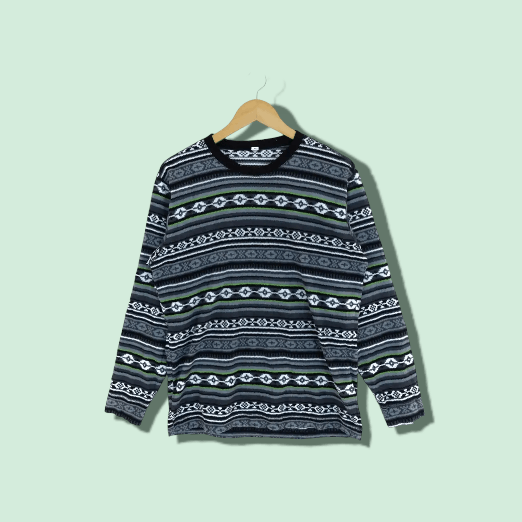 Japanese Brand UNIQLO Monogram Floral Abstract Pullover Sweatshirt Size US M / EU 48-50 / 2 - 1 Thumbnail