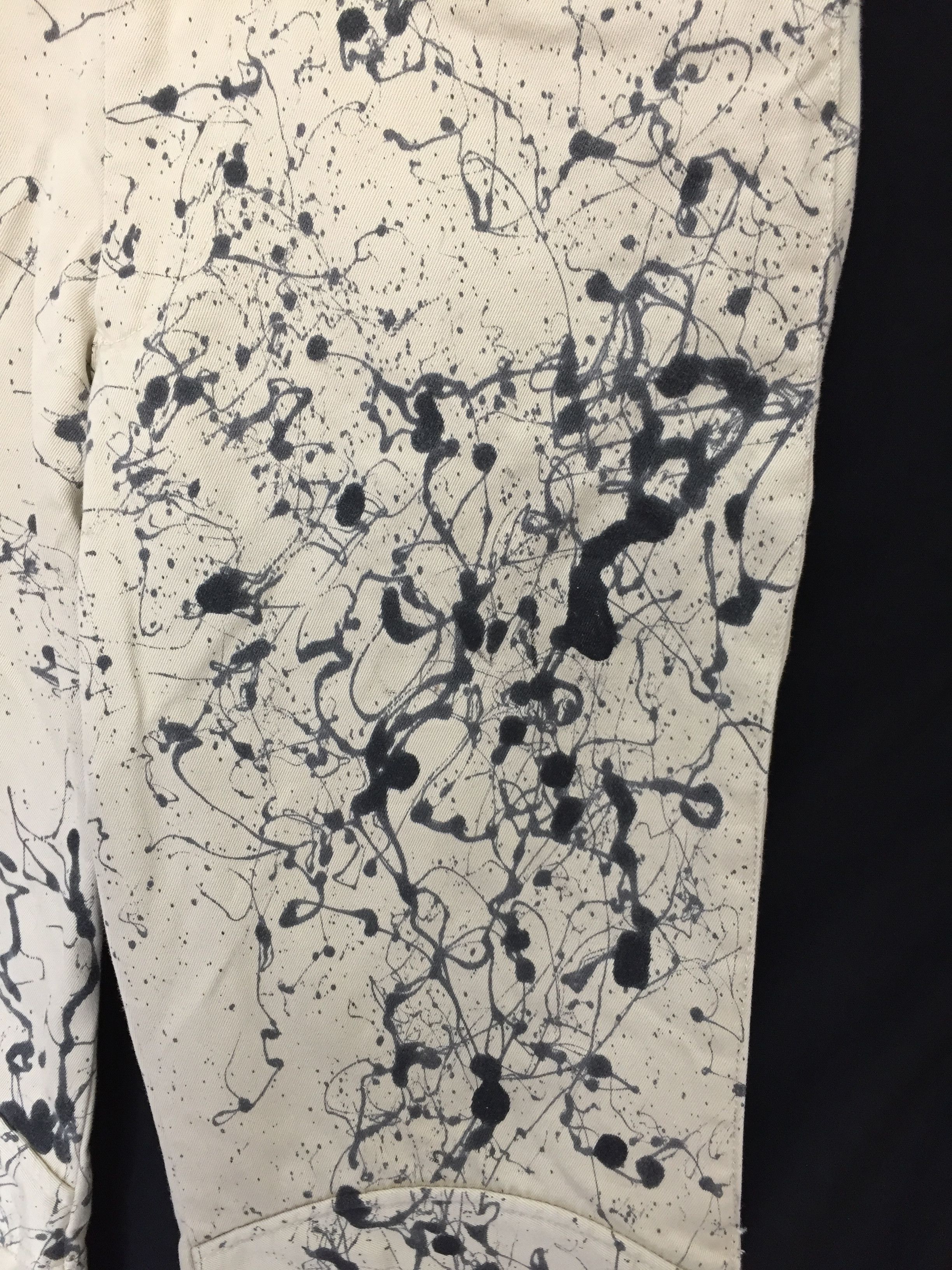 General Research 1999 Oil splash paint Rider pants Size US 27 - 5 Thumbnail