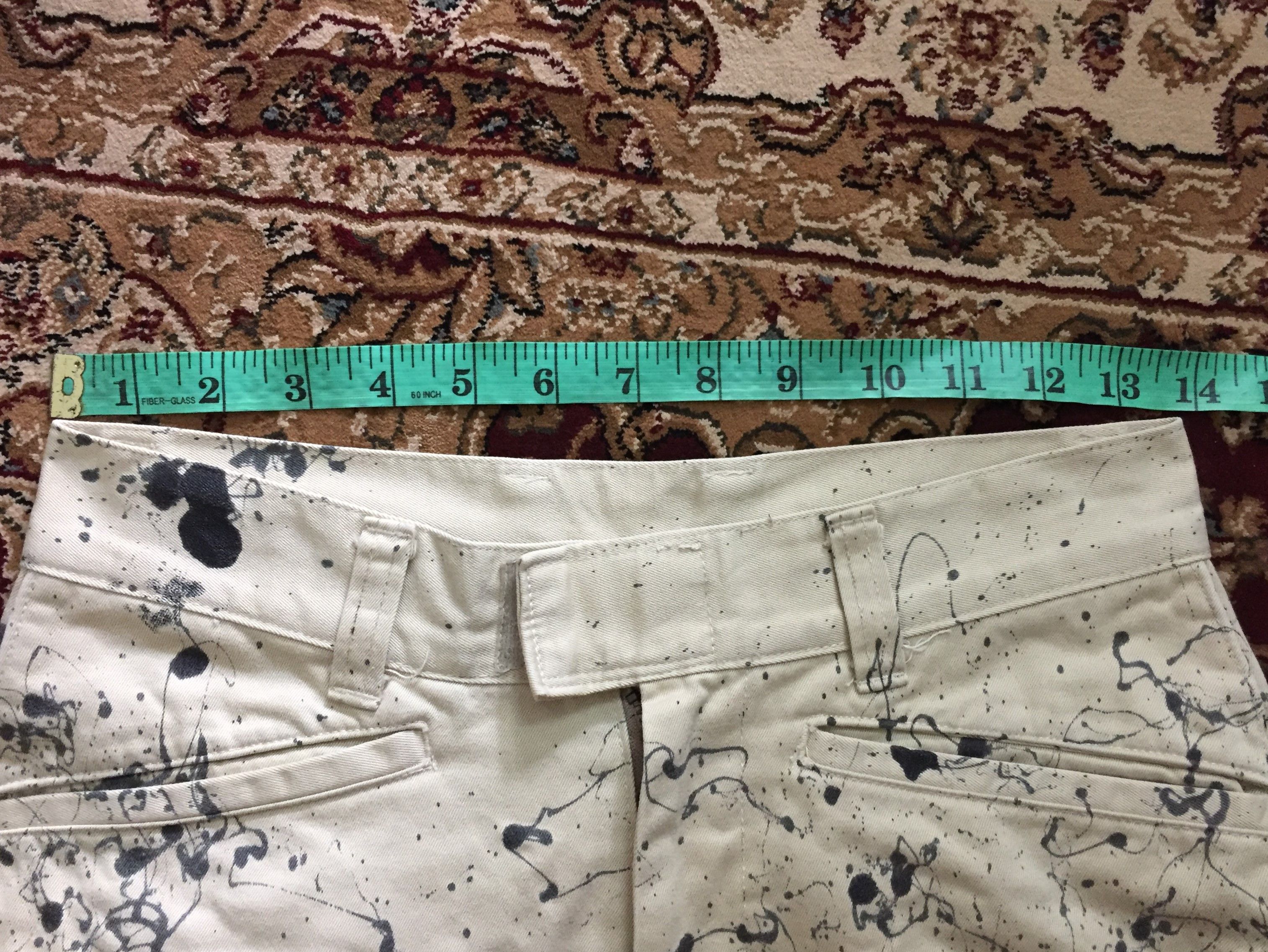 General Research 1999 Oil splash paint Rider pants Size US 27 - 14 Thumbnail
