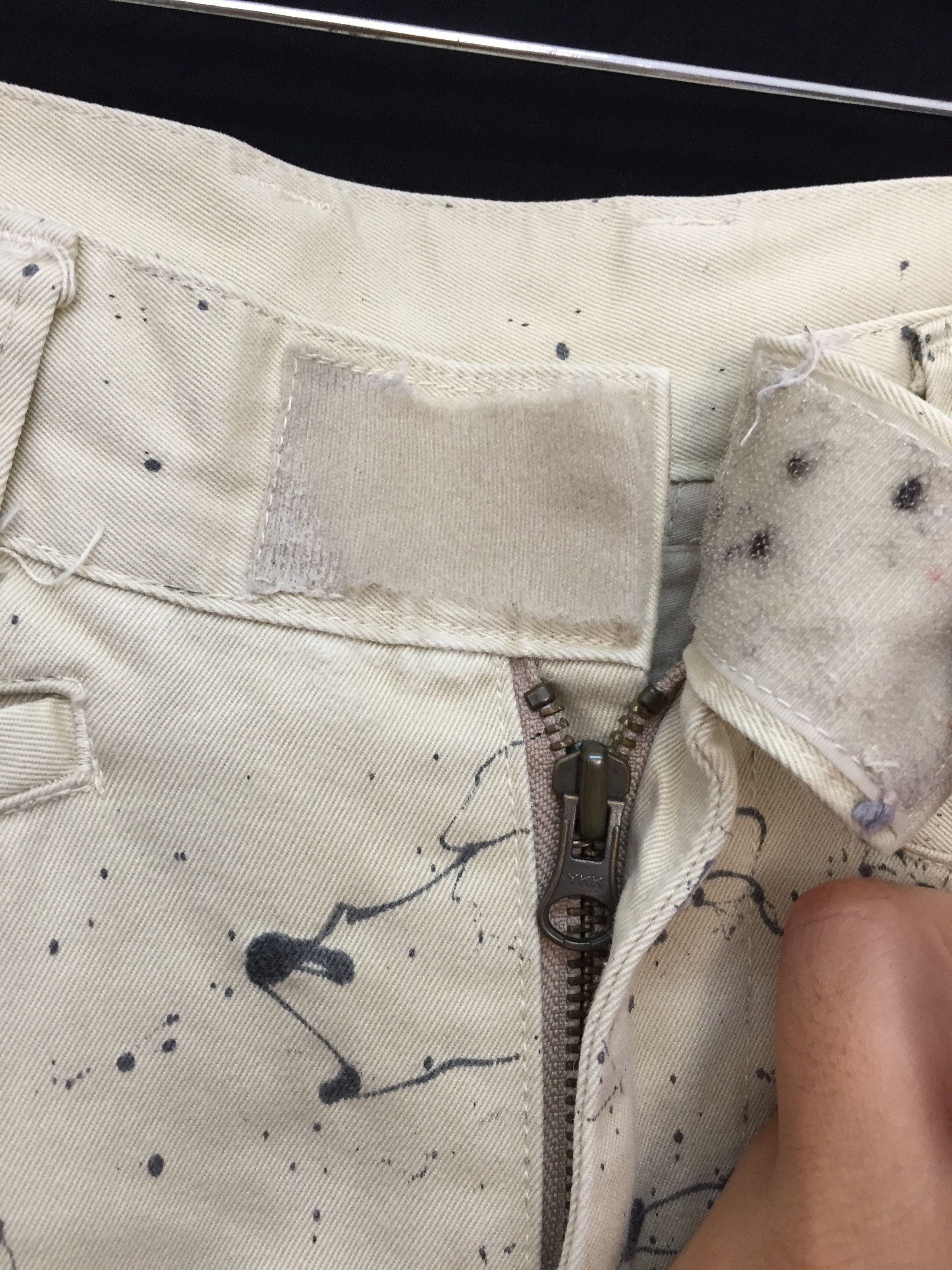 General Research 1999 Oil splash paint Rider pants Size US 27 - 6 Thumbnail