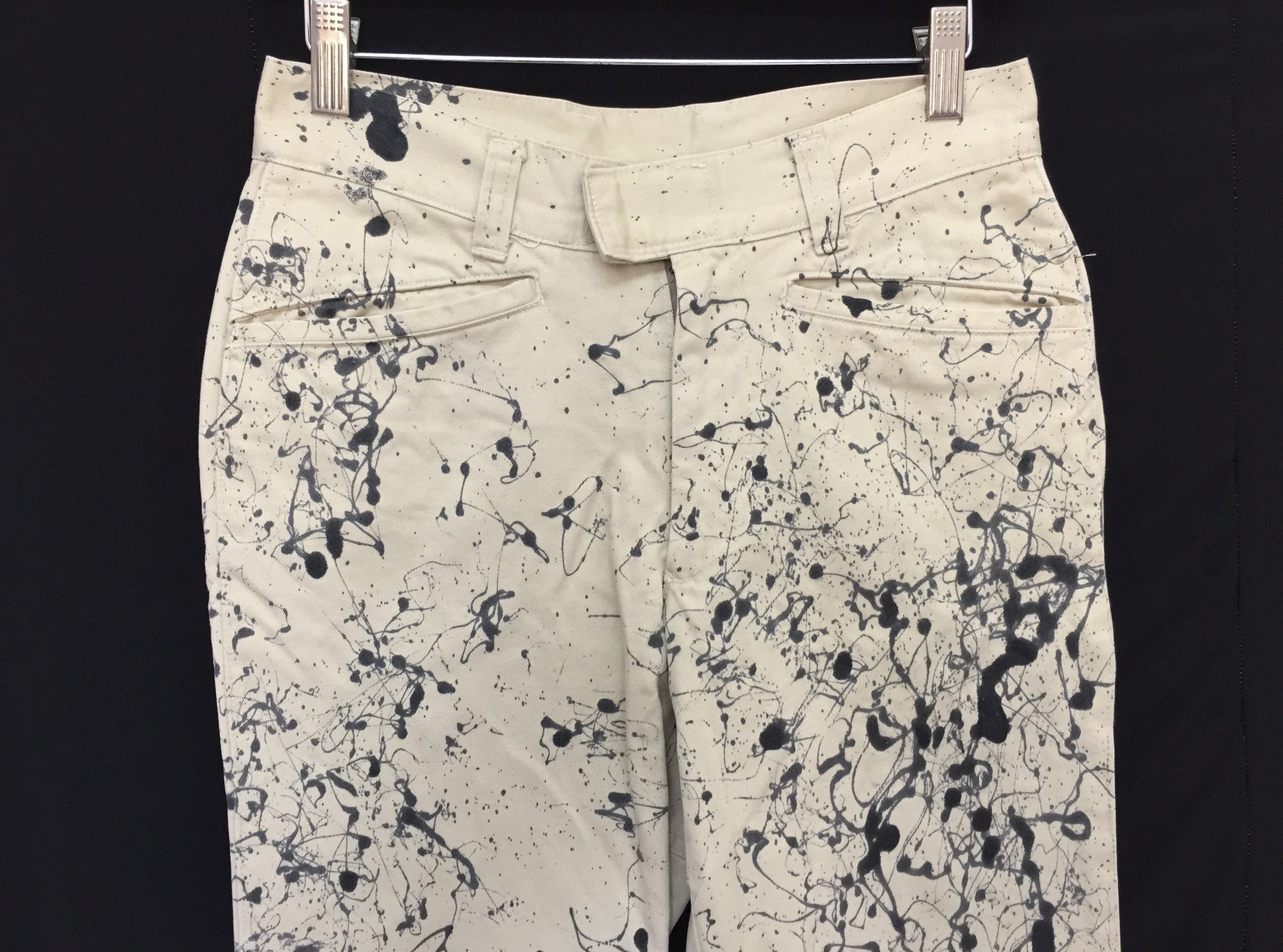 General Research 1999 Oil splash paint Rider pants Size US 27 - 2 Thumbnail