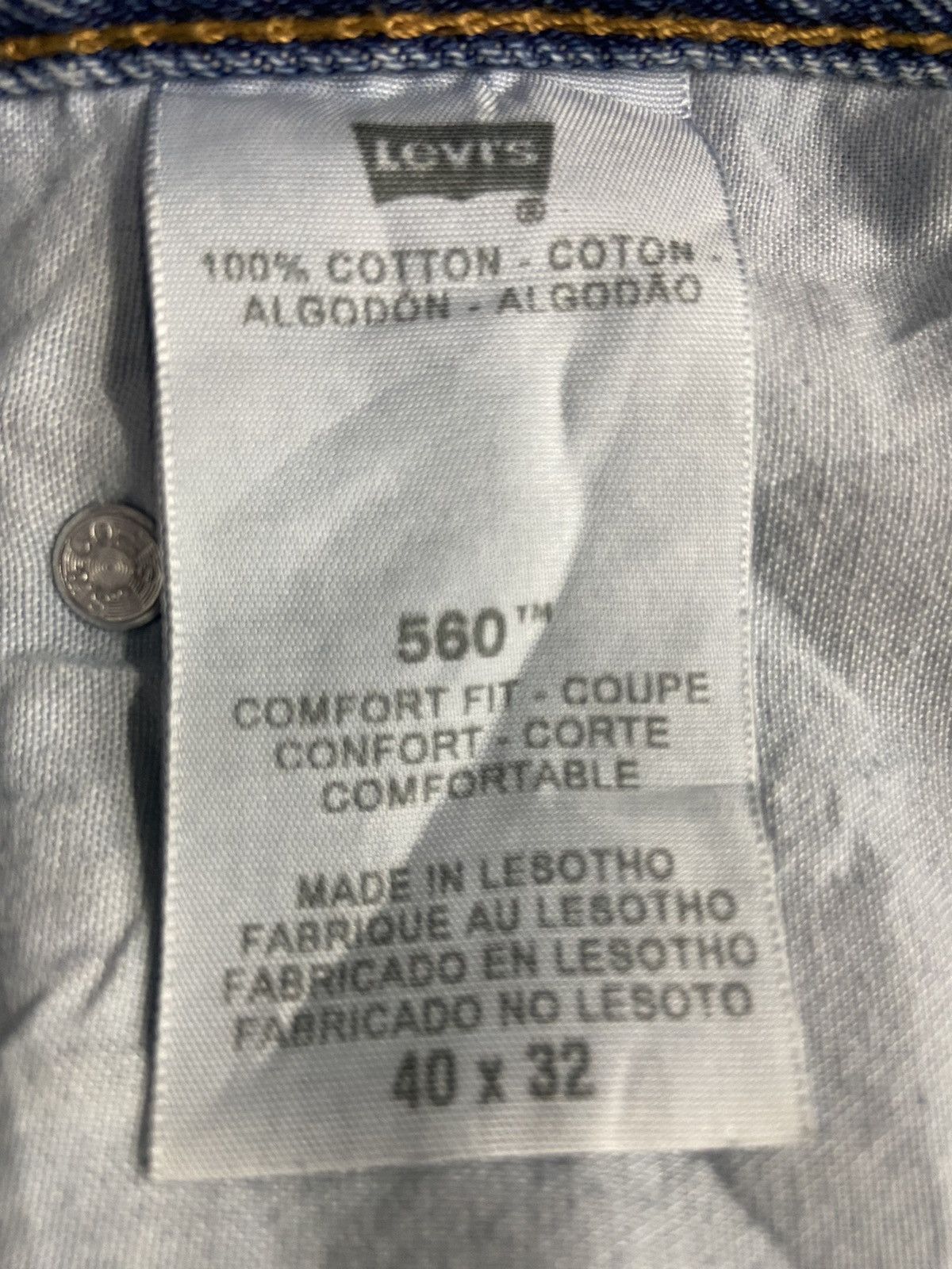 Levi's × Vintage Vintage Levi’s 560 Comfort Fit Blue Wash Denim Pants Size US 40 / EU 56 - 17 Thumbnail