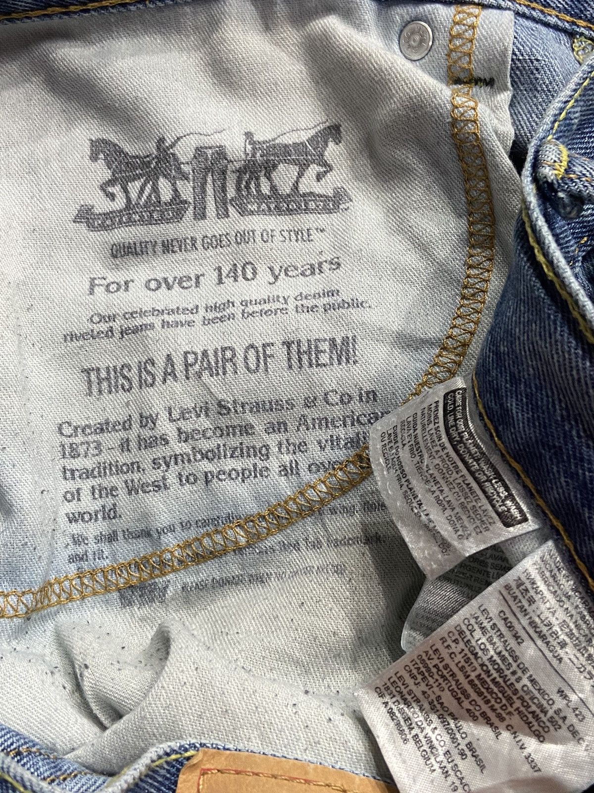Levi's × Vintage Vintage Levi’s 560 Dirty Relaxed Fit Blue Wash Denim Pants Size US 34 / EU 50 - 20 Thumbnail