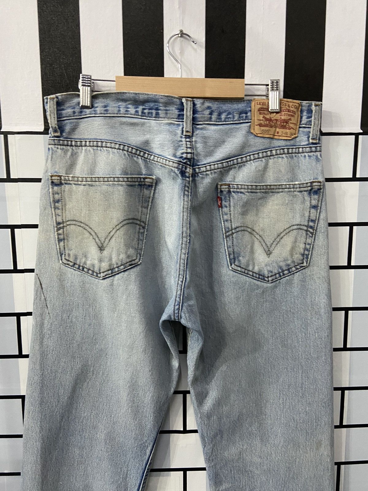 Levi's × Vintage Vintage Levi’s 505 Distressed Regular Fit Denim Pants Size US 34 / EU 50 - 14 Thumbnail