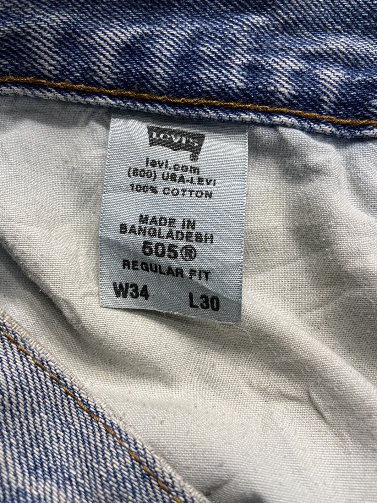Levi's × Vintage Vintage Levi’s 505 Distressed Regular Fit Denim Pants Size US 34 / EU 50 - 21 Thumbnail