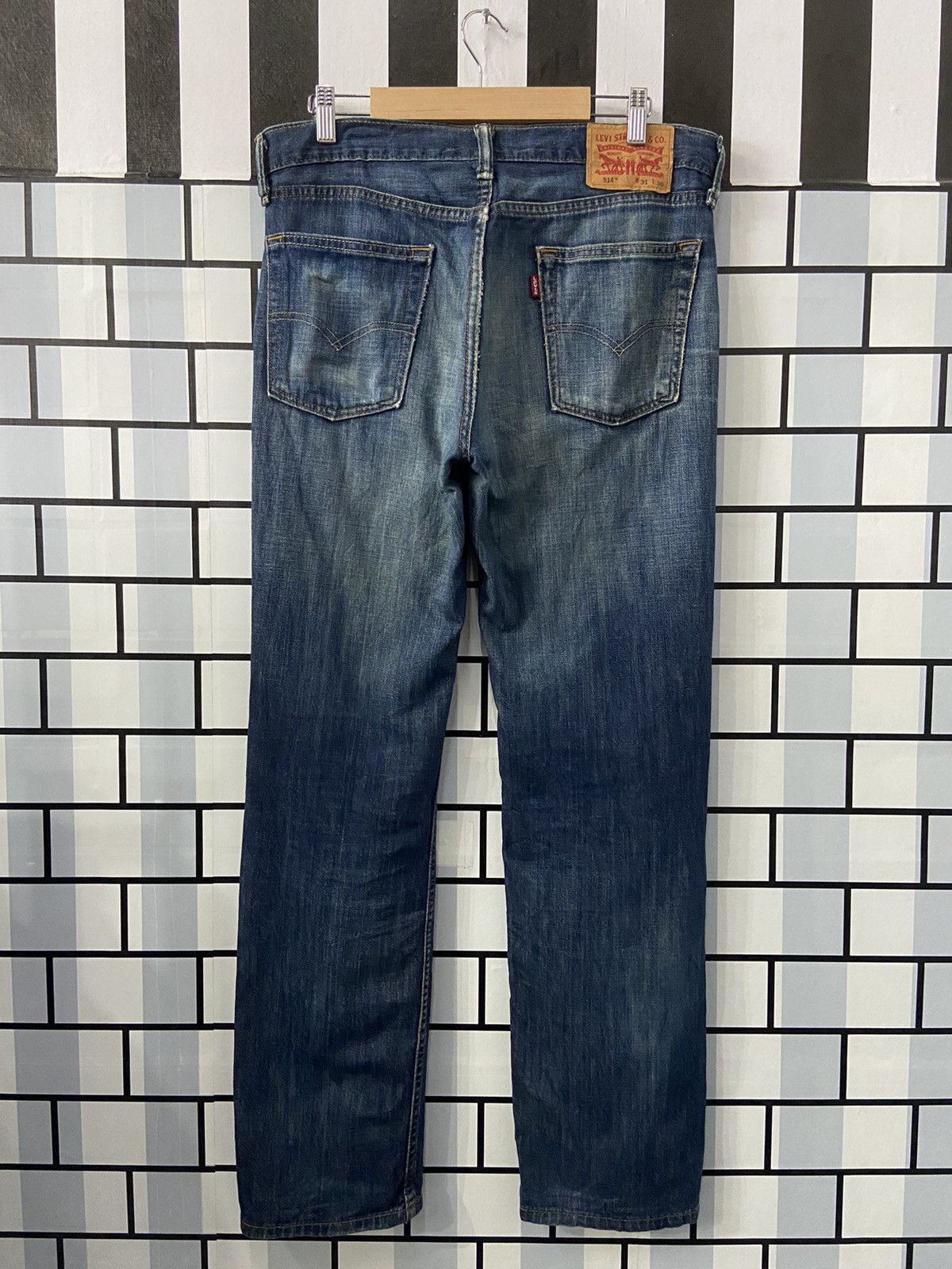 Levi's × Vintage Vintage Levi’s 514 Distressed Faded Blue Denim Pants Size US 32 / EU 48 - 2 Thumbnail