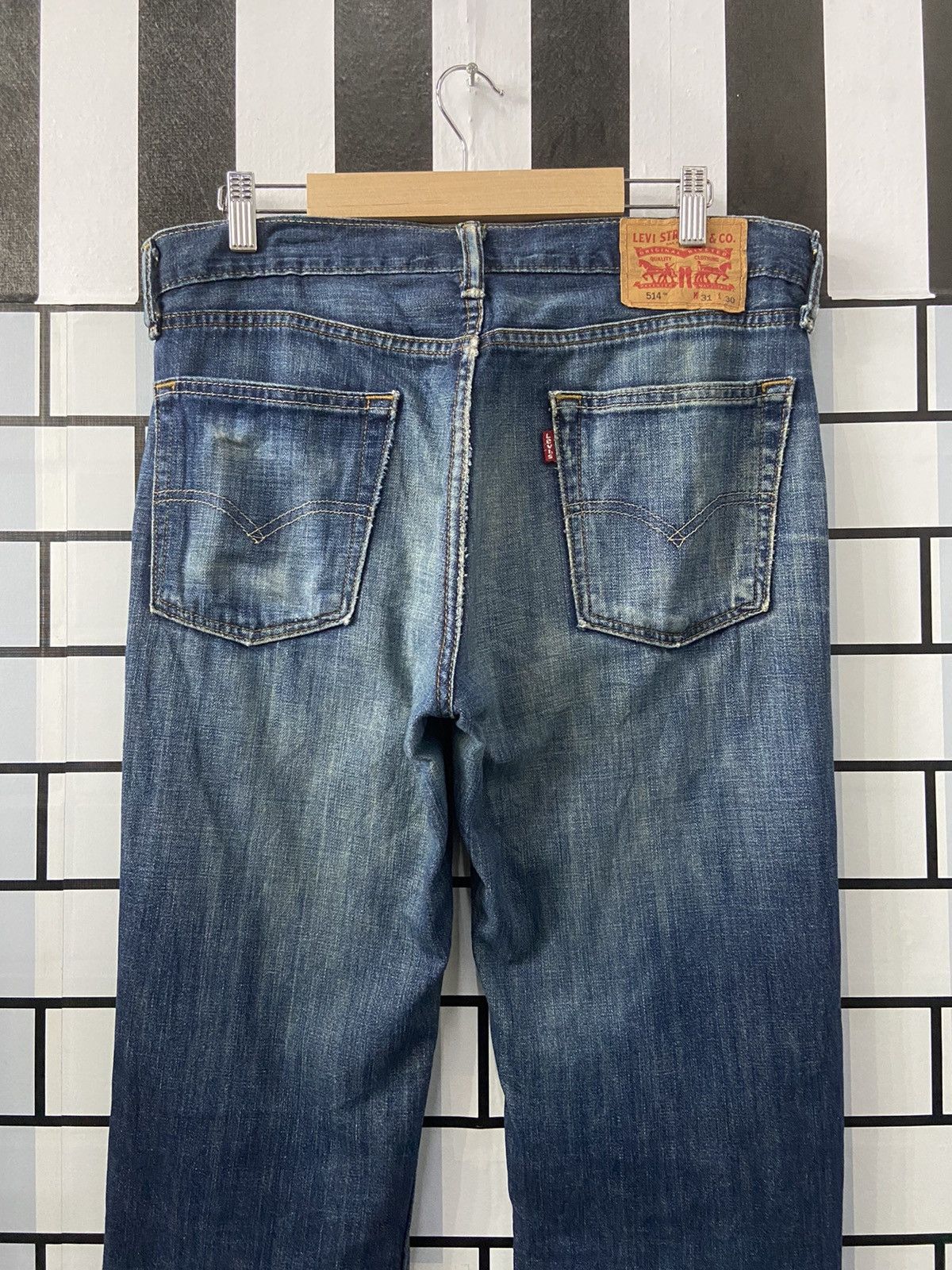 Levi's × Vintage Vintage Levi’s 514 Distressed Faded Blue Denim Pants Size US 32 / EU 48 - 8 Thumbnail