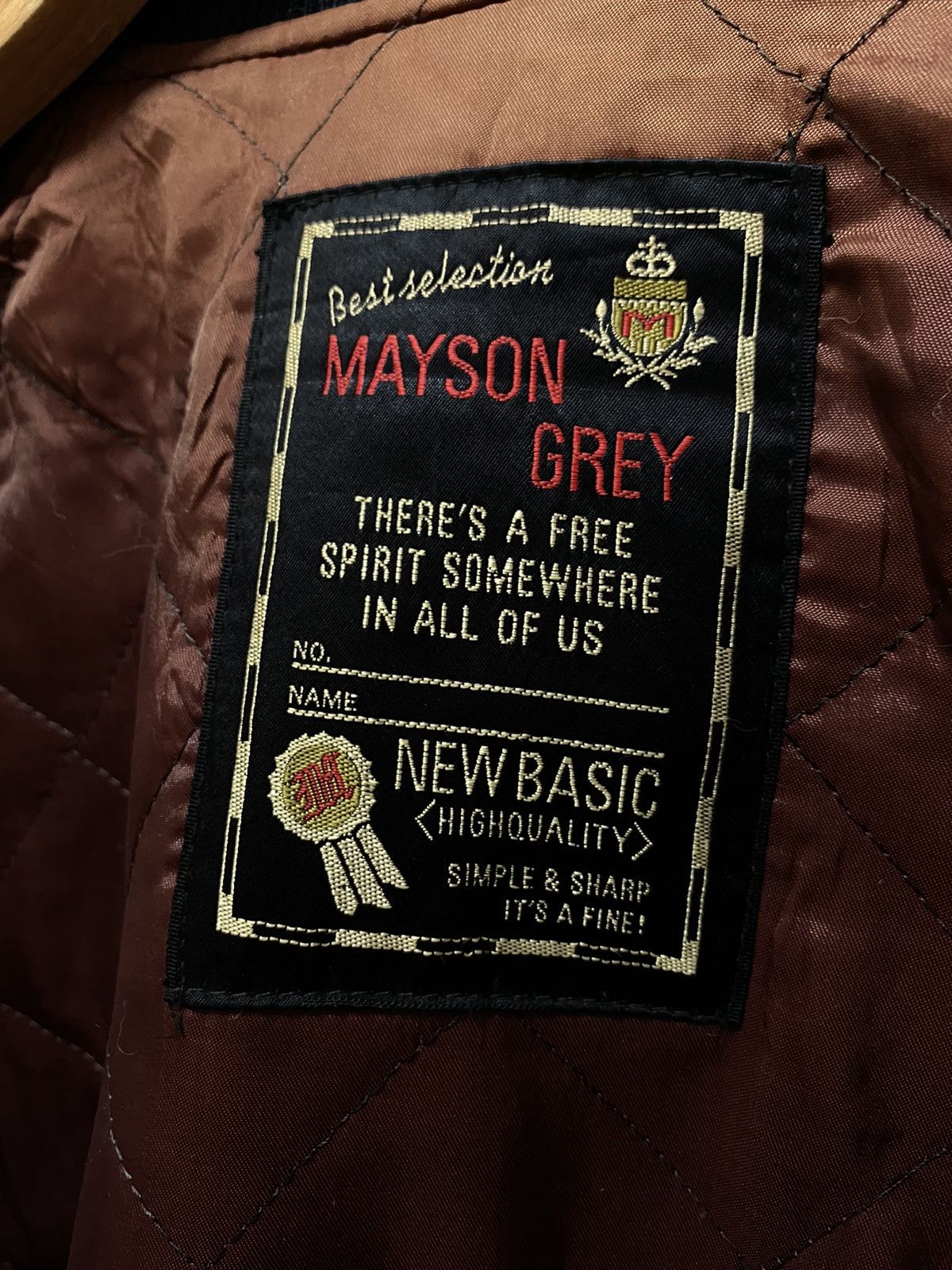 Vintage 90’s Mayson Grey Japan Leather Wool Varsity Jacket
