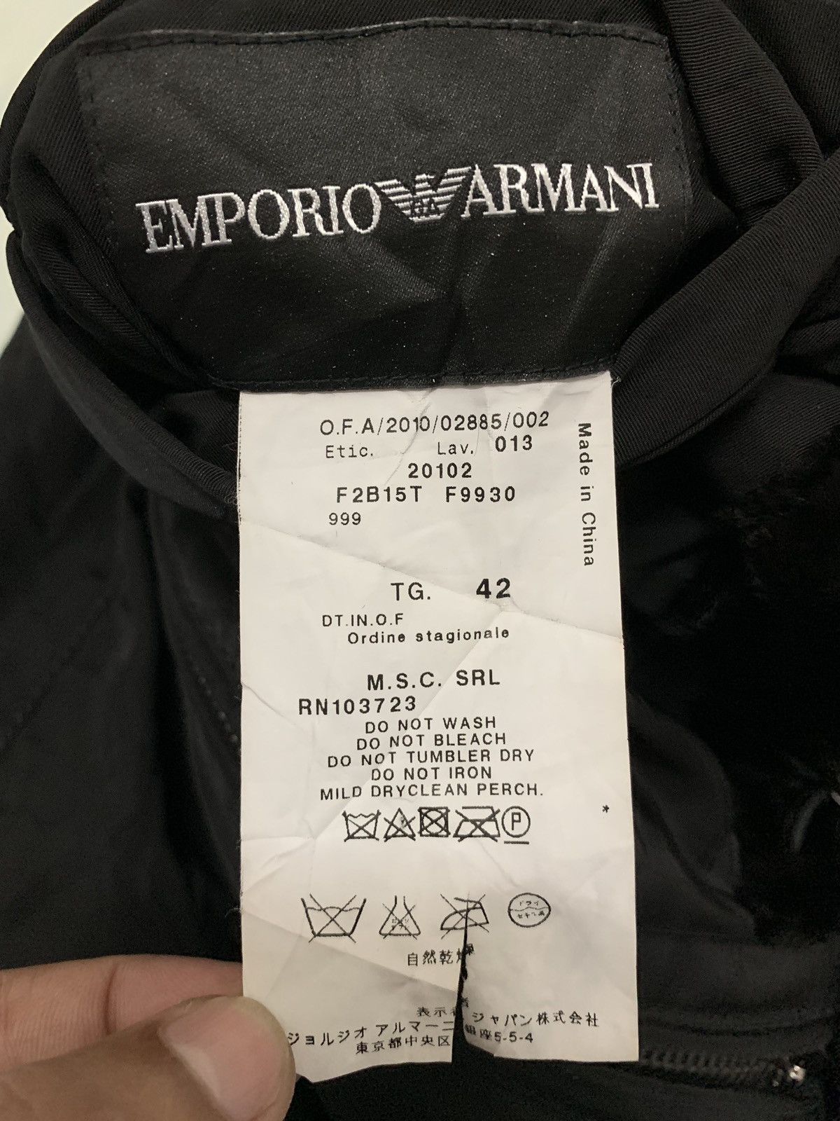 Armani Exchange 🔥 Faux Fur Fabric EMPORIO ARMANI Black Jacket Size US S / EU 44-46 / 1 - 8 Thumbnail