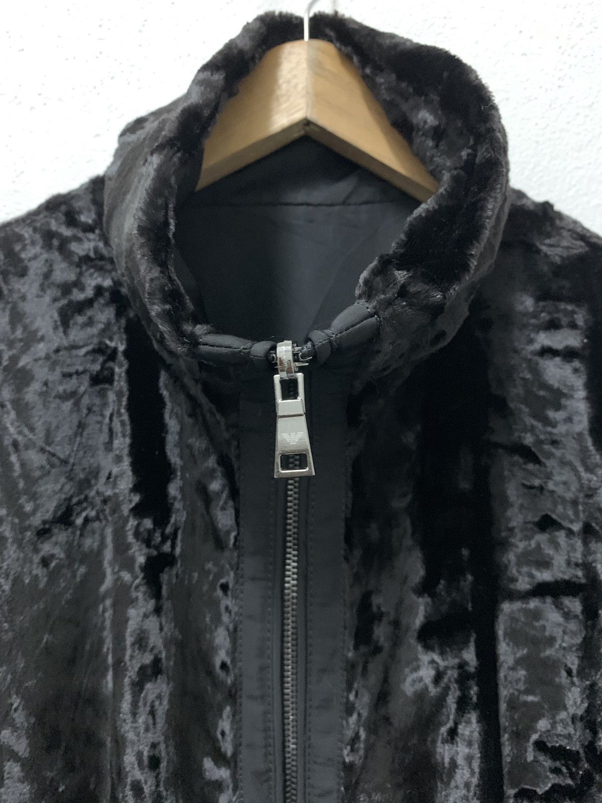 Armani Exchange 🔥 Faux Fur Fabric EMPORIO ARMANI Black Jacket Size US S / EU 44-46 / 1 - 3 Thumbnail