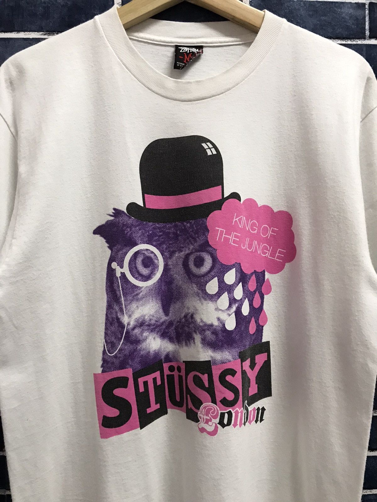 Stussy × Vintage Vintage Stussy Owl King Of The Jungle Tshirt Size US M / EU 48-50 / 2 - 4 Thumbnail