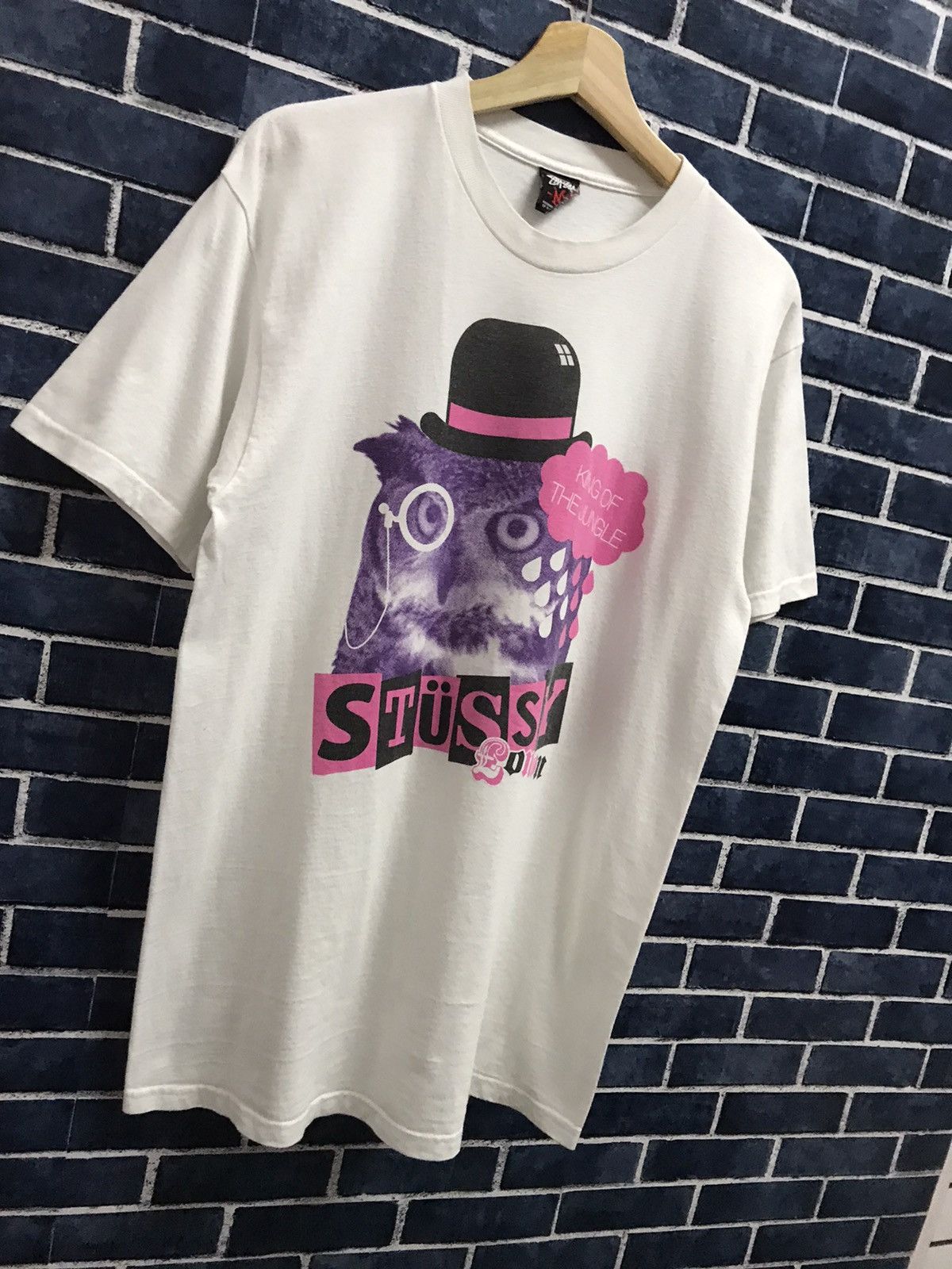 Stussy × Vintage Vintage Stussy Owl King Of The Jungle Tshirt Size US M / EU 48-50 / 2 - 3 Thumbnail