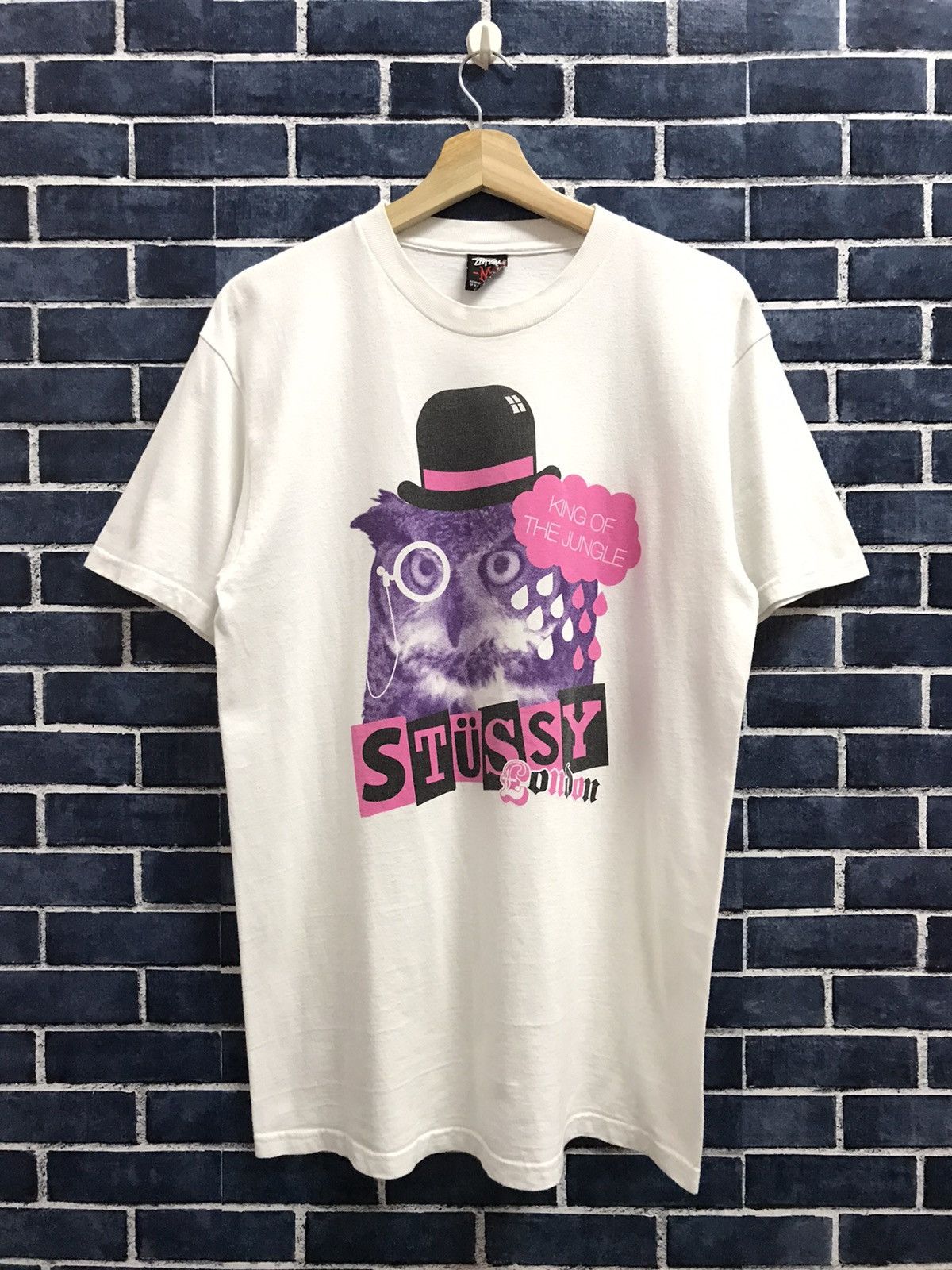 Vintage Stussy Owl King Of The Jungle Tshirt