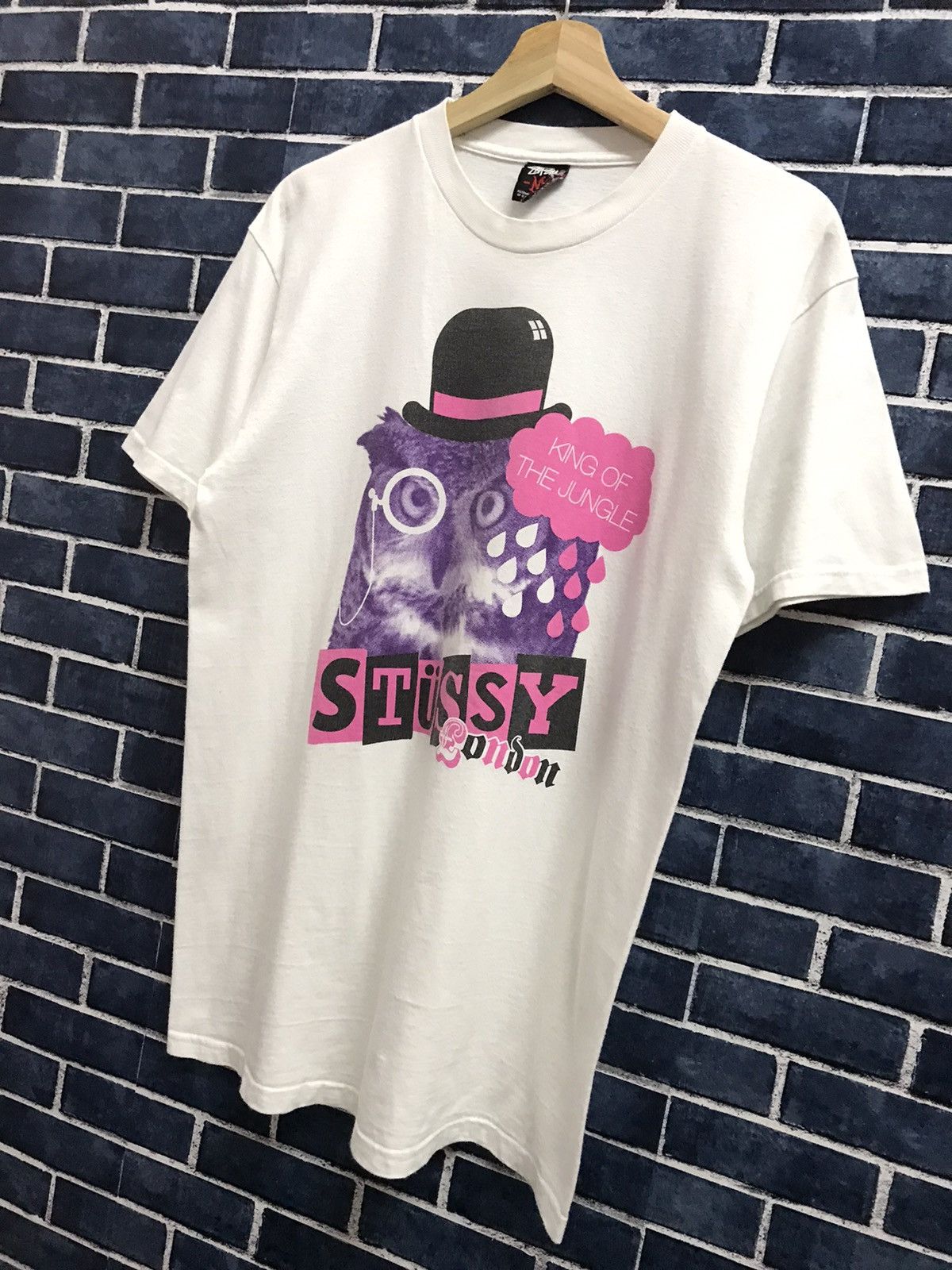 Stussy × Vintage Vintage Stussy Owl King Of The Jungle Tshirt Size US M / EU 48-50 / 2 - 2 Thumbnail