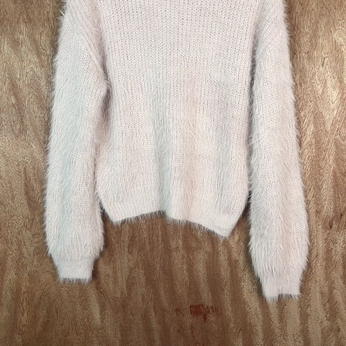 Homespun Knitwear Rose Farm Pink Shag Shaggy Fur Mohair Knitwear #6663 Size M / US 6-8 / IT 42-44 - 3 Thumbnail