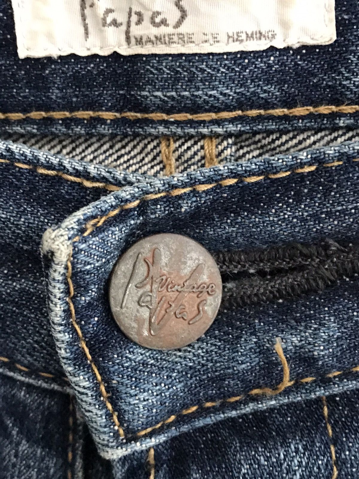 Japanese Brand Papas Maniere De Heming Well-Worn Butler Selvedge Jeans Size US 31 - 11 Thumbnail