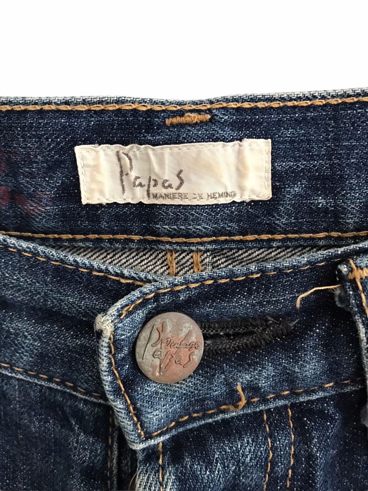 Japanese Brand Papas Maniere De Heming Well-Worn Butler Selvedge Jeans Size US 31 - 4 Thumbnail