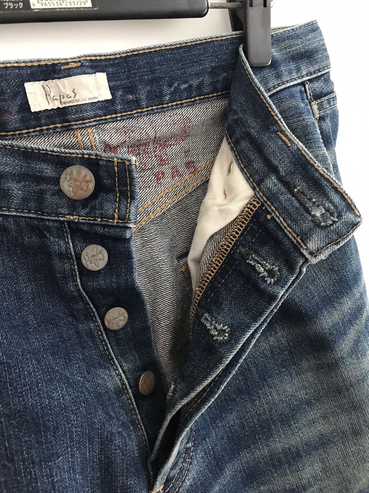 Japanese Brand Papas Maniere De Heming Well-Worn Butler Selvedge Jeans Size US 31 - 10 Thumbnail