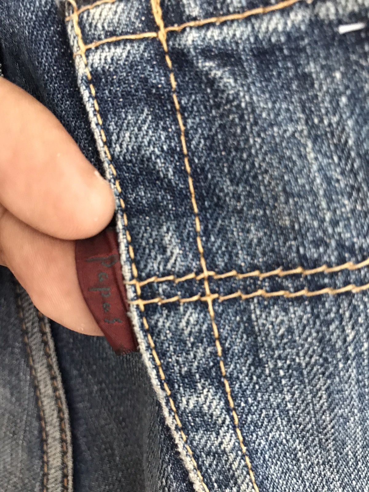 Japanese Brand Papas Maniere De Heming Well-Worn Butler Selvedge Jeans Size US 31 - 8 Thumbnail