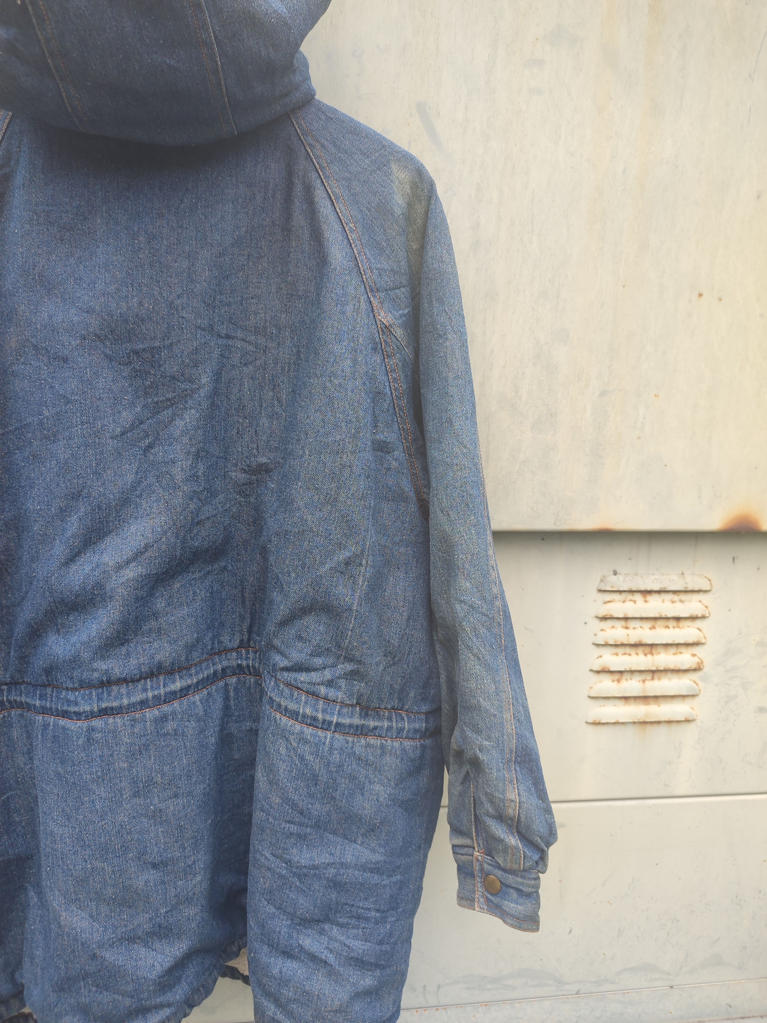 Designer × Japanese Brand Vintage JiN PLANeT Sherpa-Lined Denim Parka Jacket Size US L / EU 52-54 / 3 - 14 Thumbnail