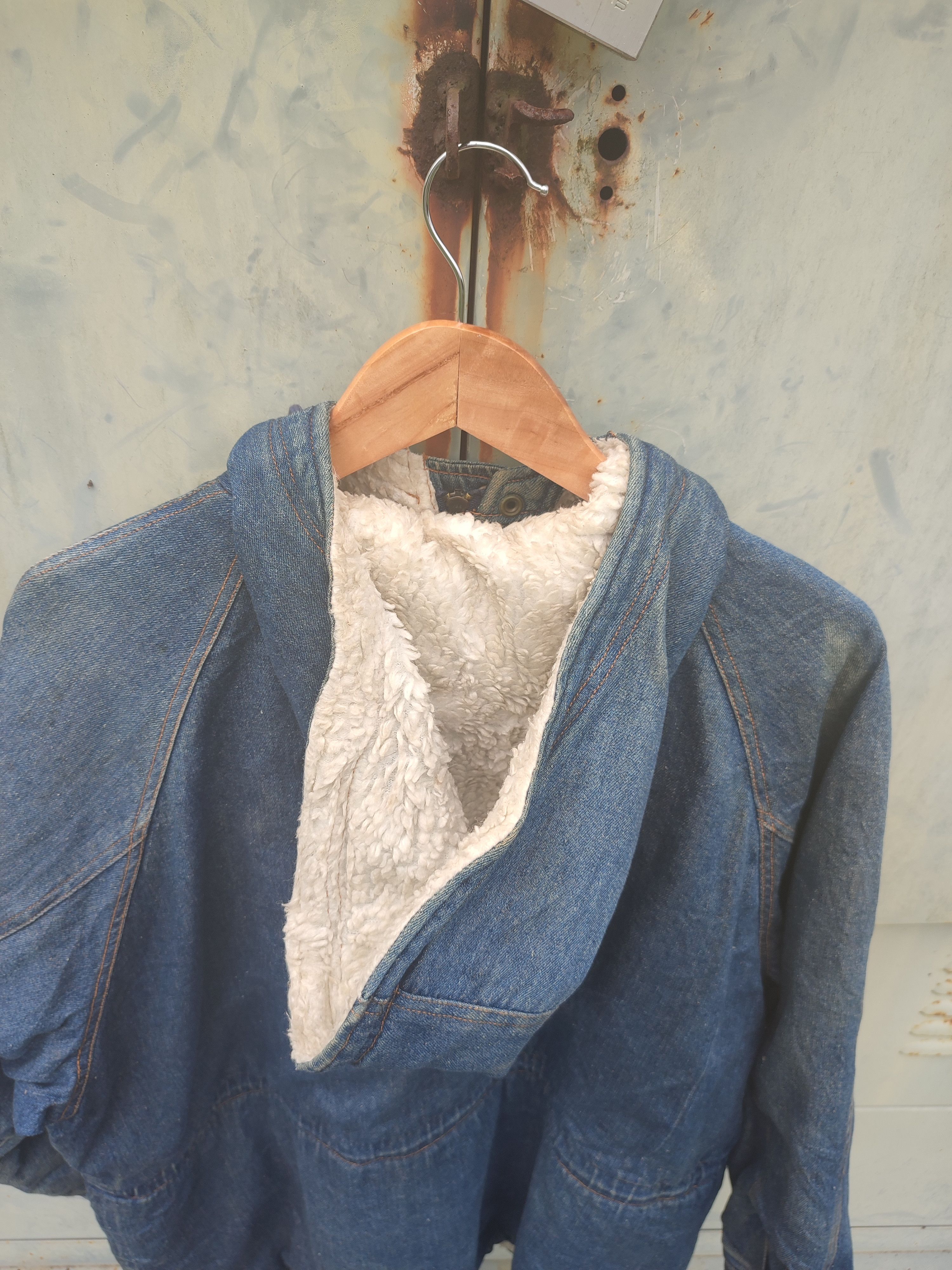 Designer × Japanese Brand Vintage JiN PLANeT Sherpa-Lined Denim Parka Jacket Size US L / EU 52-54 / 3 - 10 Thumbnail