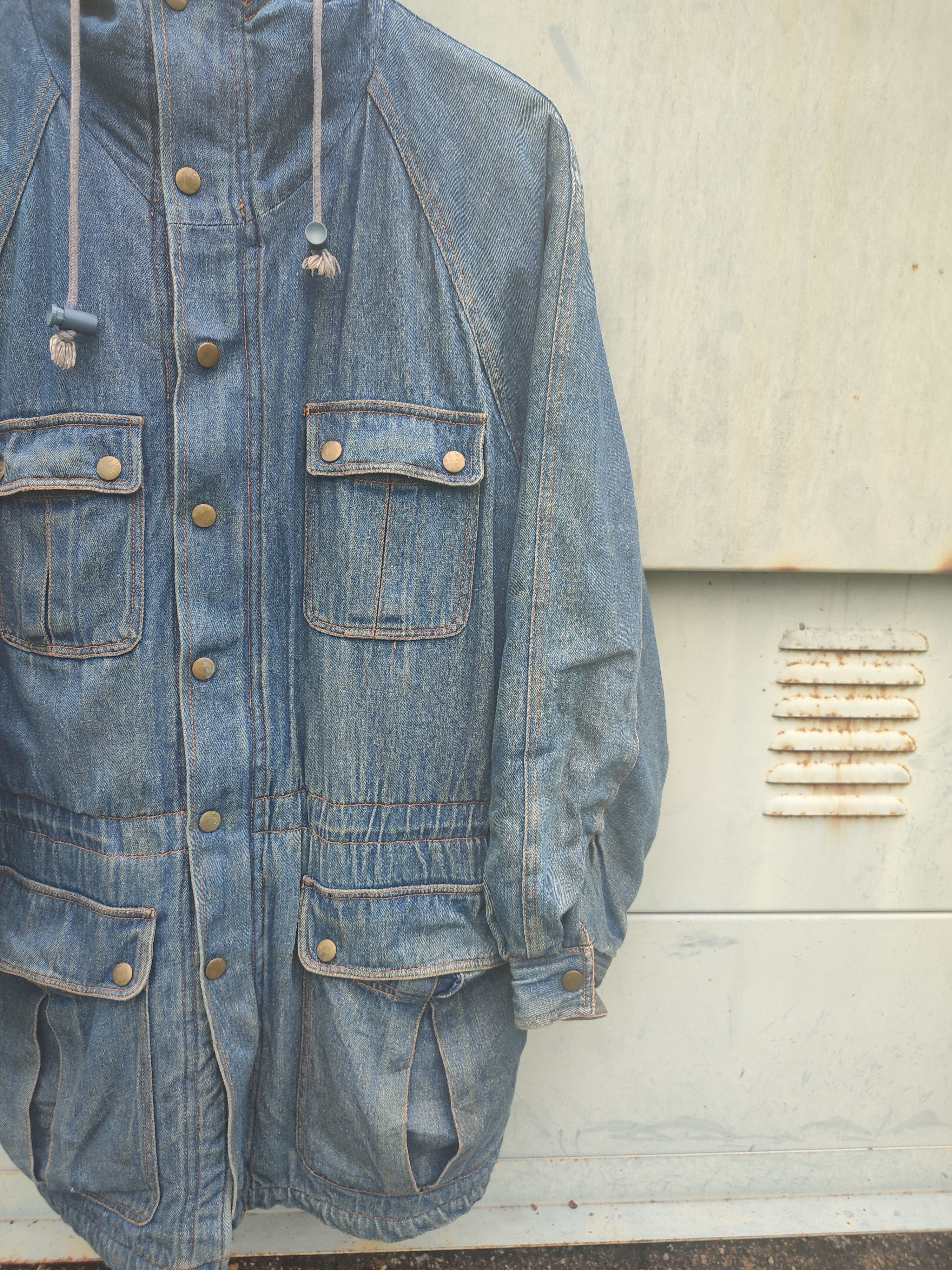 Designer × Japanese Brand Vintage JiN PLANeT Sherpa-Lined Denim Parka Jacket Size US L / EU 52-54 / 3 - 9 Thumbnail