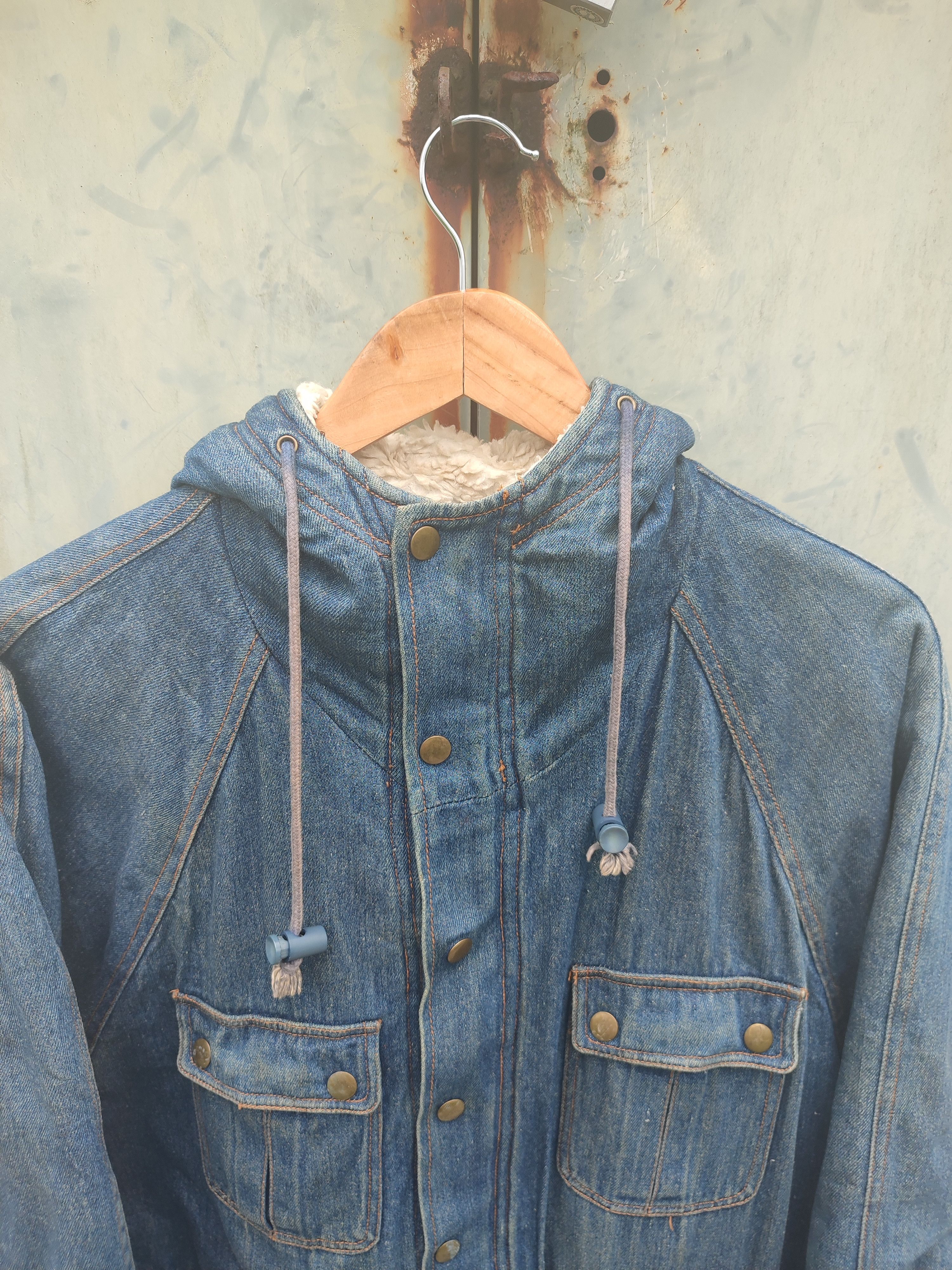 Designer × Japanese Brand Vintage JiN PLANeT Sherpa-Lined Denim Parka Jacket Size US L / EU 52-54 / 3 - 3 Thumbnail