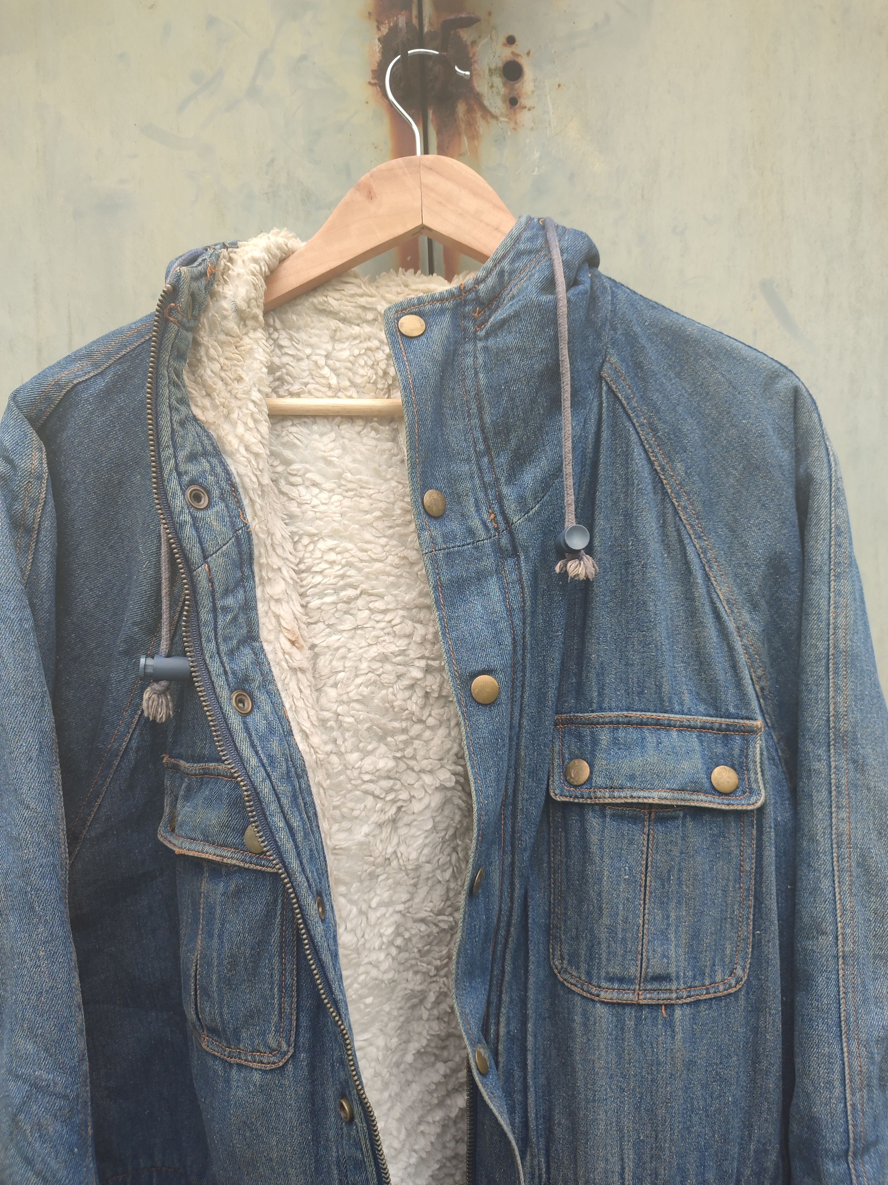 Designer × Japanese Brand Vintage JiN PLANeT Sherpa-Lined Denim Parka Jacket Size US L / EU 52-54 / 3 - 2 Thumbnail