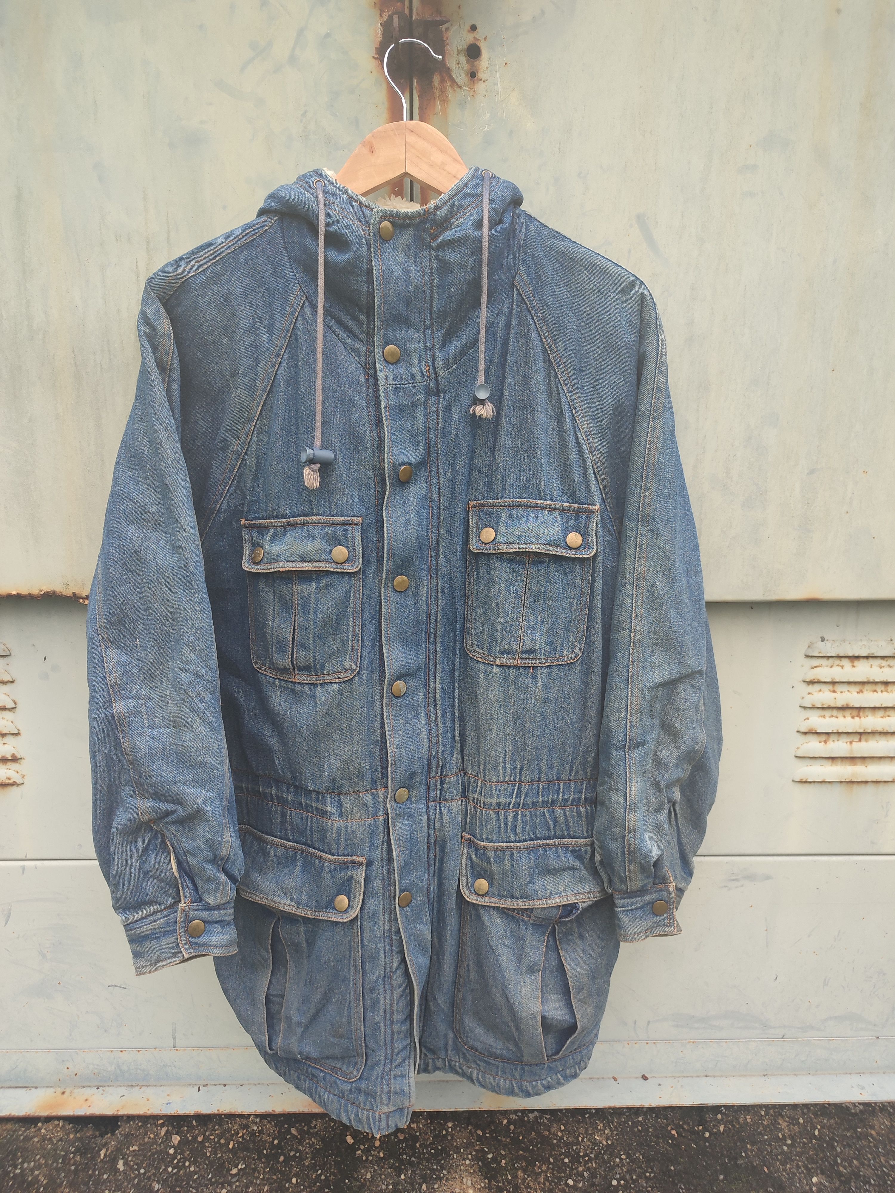 Designer × Japanese Brand Vintage JiN PLANeT Sherpa-Lined Denim Parka Jacket Size US L / EU 52-54 / 3 - 1 Thumbnail