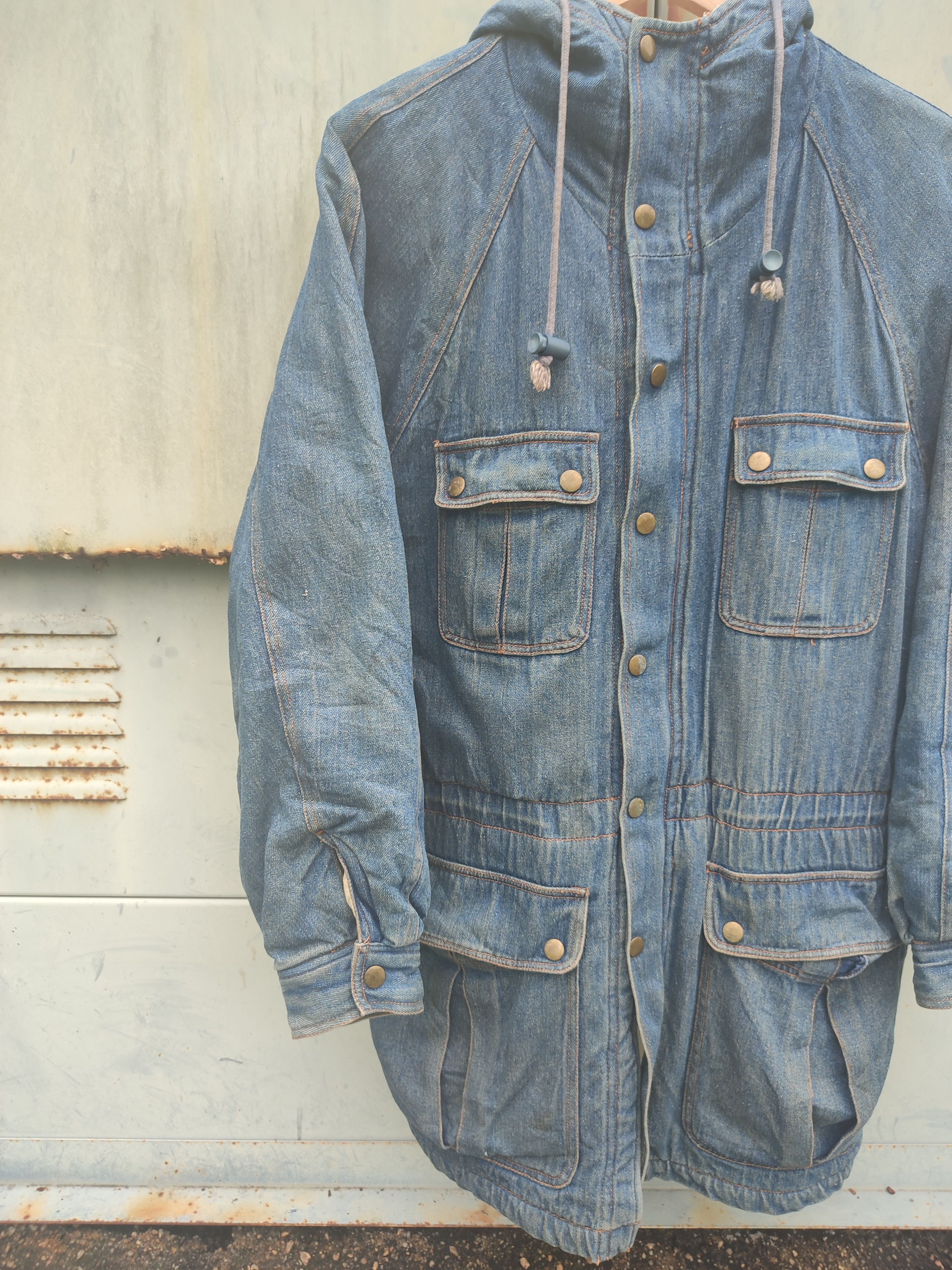 Designer × Japanese Brand Vintage JiN PLANeT Sherpa-Lined Denim Parka Jacket Size US L / EU 52-54 / 3 - 8 Thumbnail