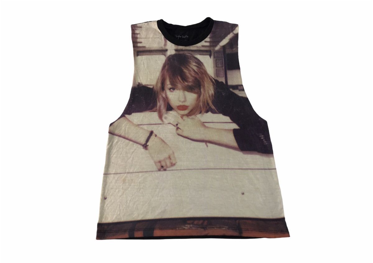 Band Tees Taylor Swift American Singer Sleeveless Top Tank Printed Size S / US 4 / IT 40 - 1 Thumbnail
