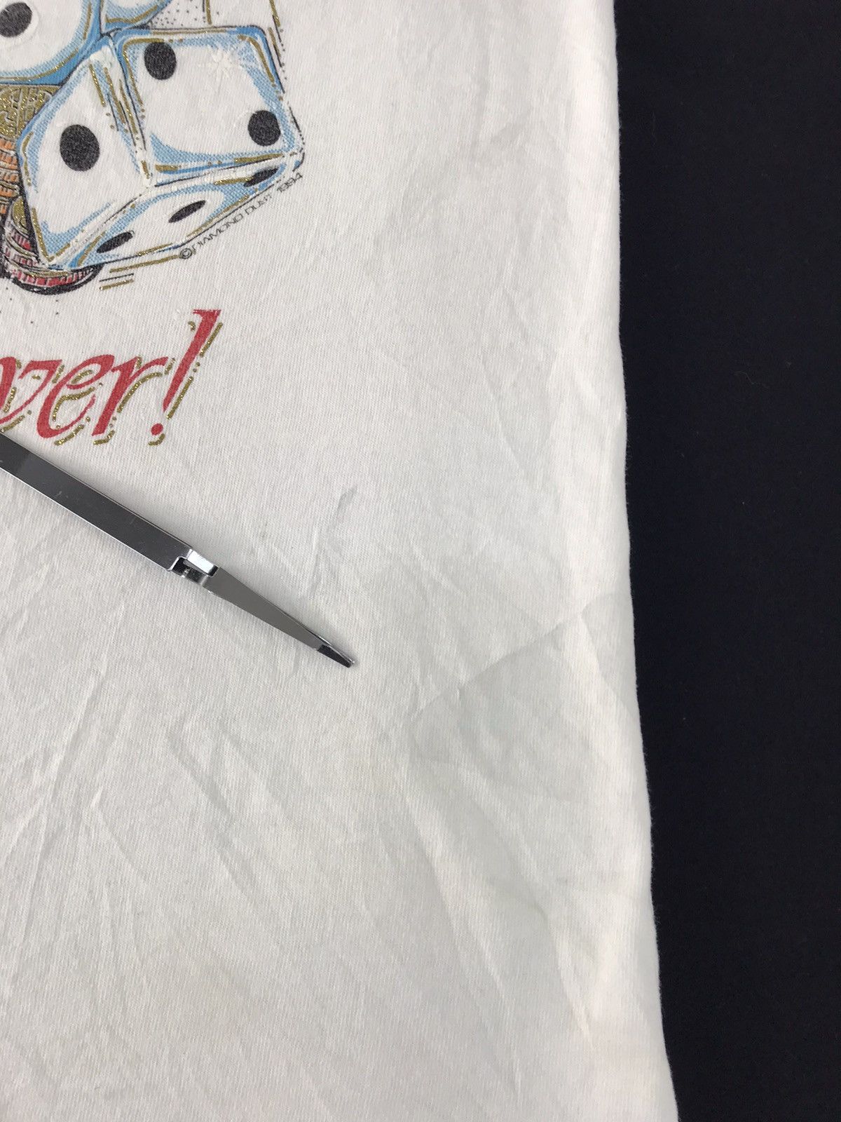 American Apparel × Vintage 90s Diamond Dust Jackport Fever Gambling Prize Printed Tee Size US M / EU 48-50 / 2 - 9 Thumbnail