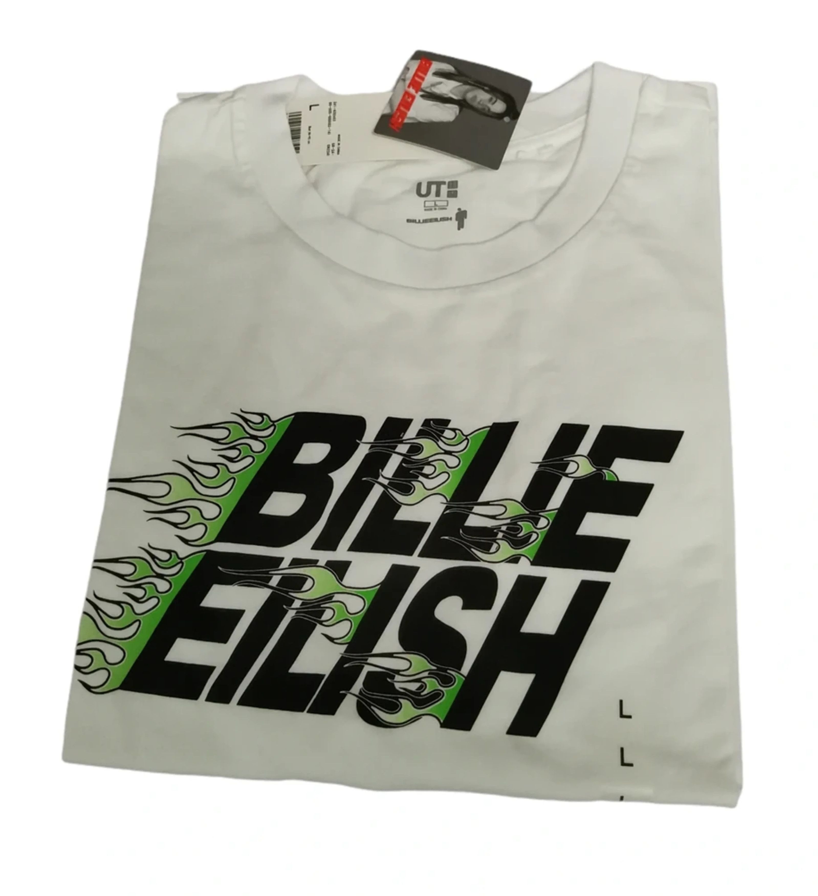 image of Billie Eilish x Takashi Murakami Graphic Tee Exclusive in White, Men's (Size Large)
