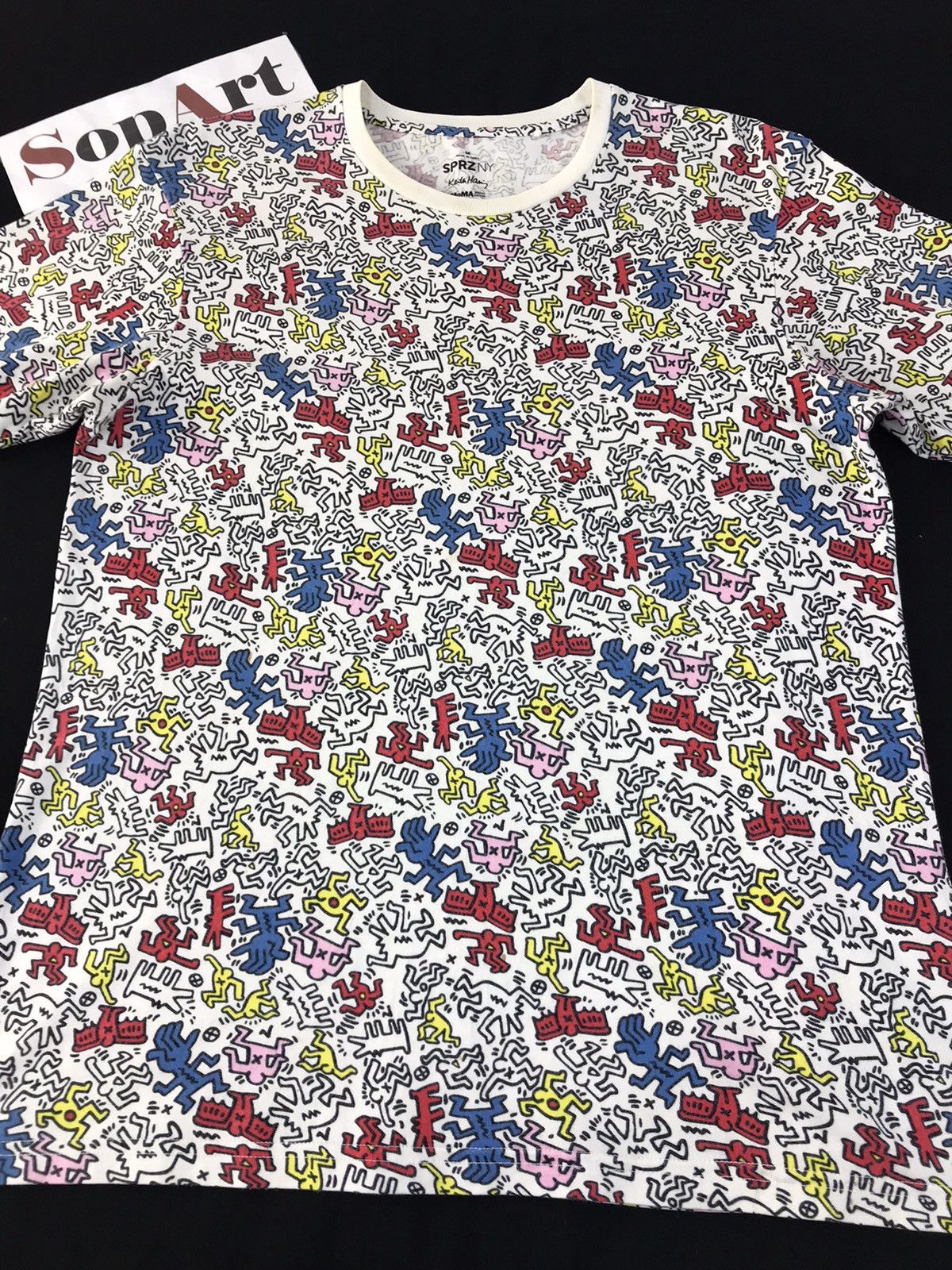Japanese Brand × Keith Haring Vintage Keith Haring Overprint Tee Size US M / EU 48-50 / 2 - 3 Thumbnail